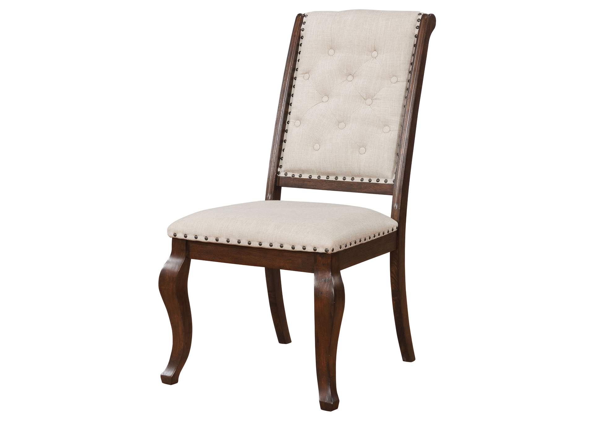 Brockway Cove Tufted Dining Chairs Cream and Antique Java (Set of 2),Coaster Furniture