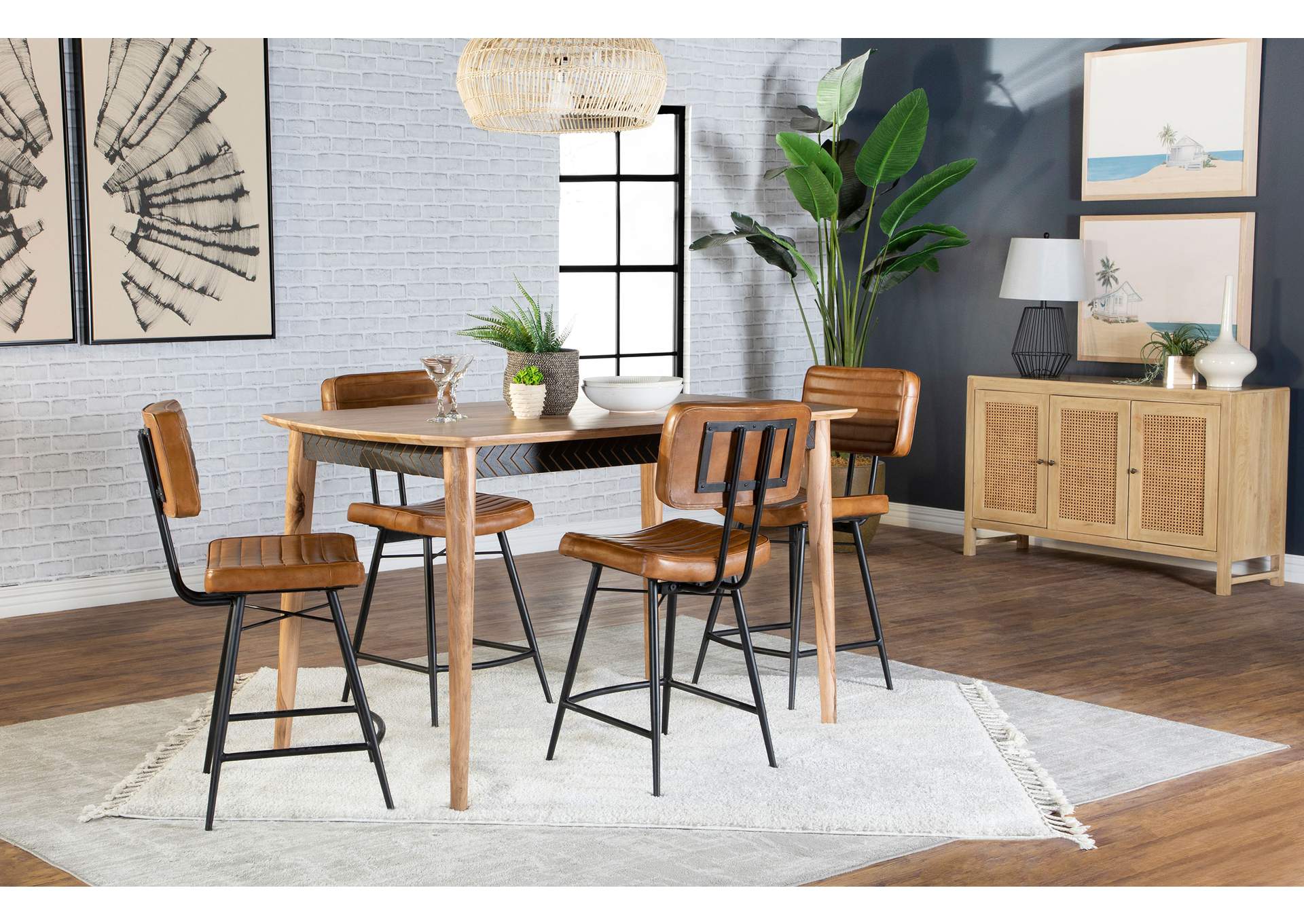 COUNTER HEIGHT TABLE 5 PC SET,Coaster Furniture