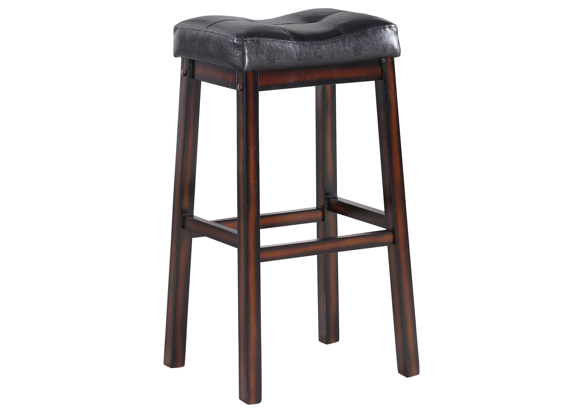 Donald Upholstered Bar Stools Black and Cappuccino (Set of 2),Coaster Furniture