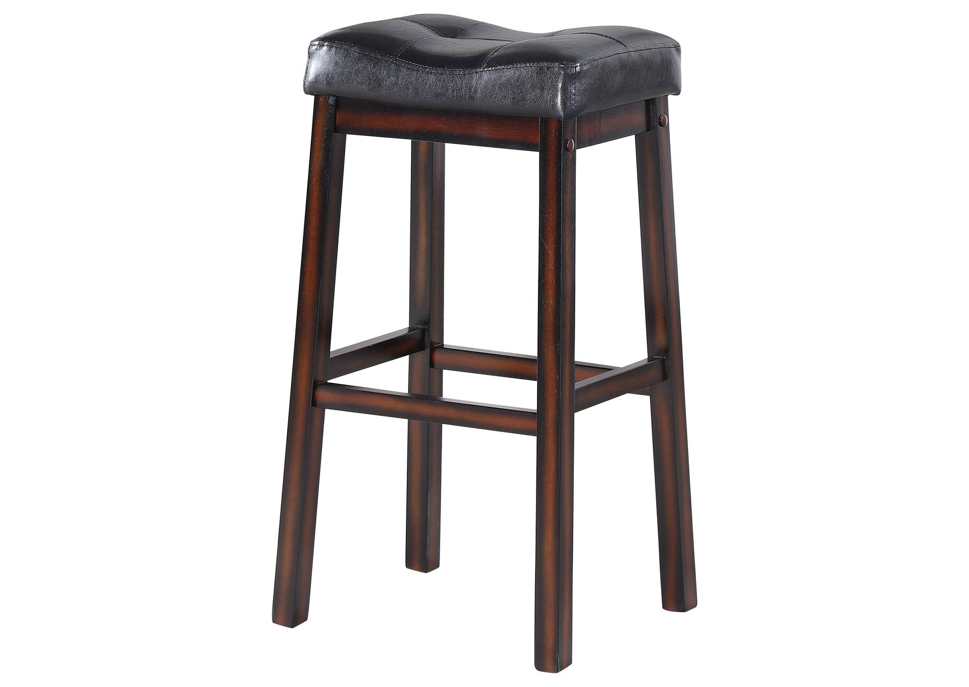 Donald Upholstered Bar Stools Black and Cappuccino (Set of 2),Coaster Furniture