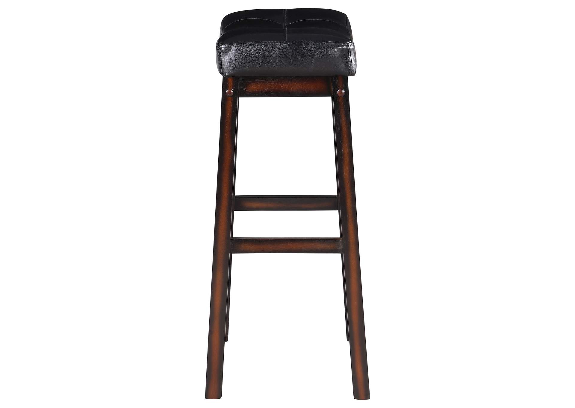 Donald Upholstered Bar Stools Black and Cappuccino (Set of 2),Coaster Furniture