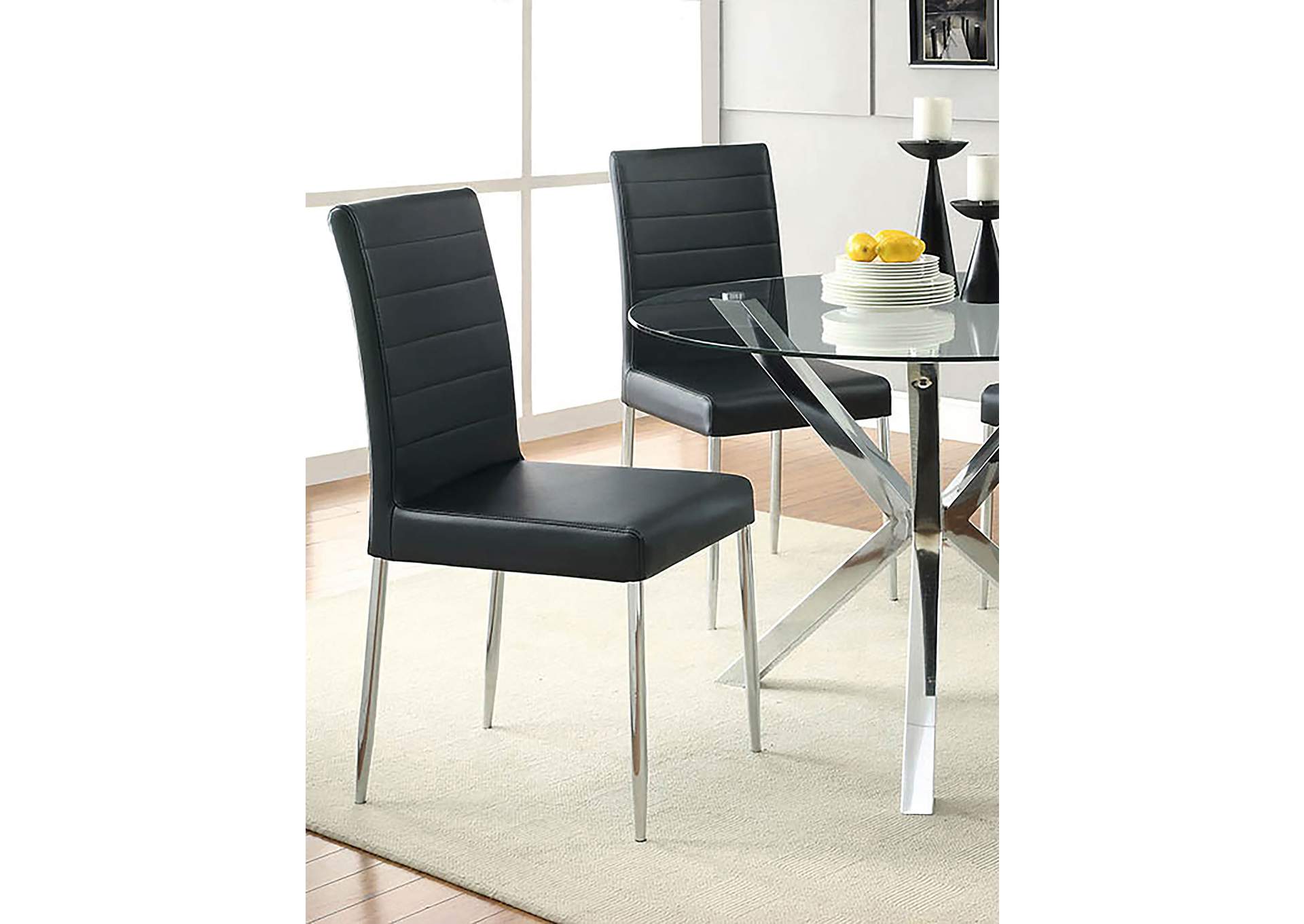 Matson Upholstered Dining Chairs Black (Set of 4),Coaster Furniture