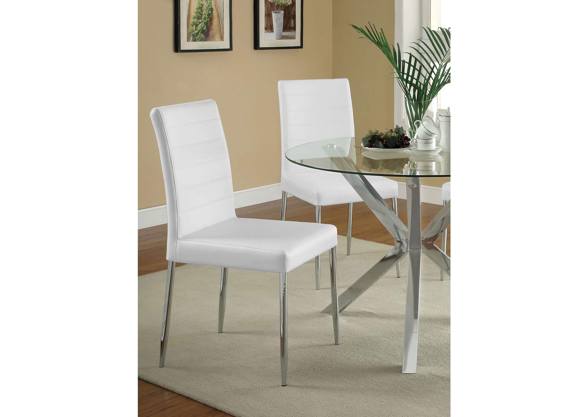 Matson Upholstered Dining Chairs White (Set of 4),Coaster Furniture