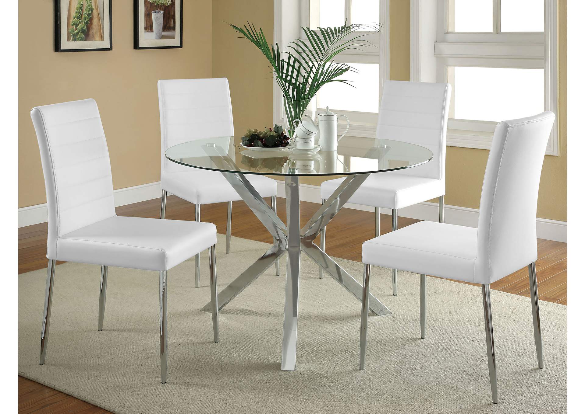 Matson Upholstered Dining Chairs White (Set of 4),Coaster Furniture