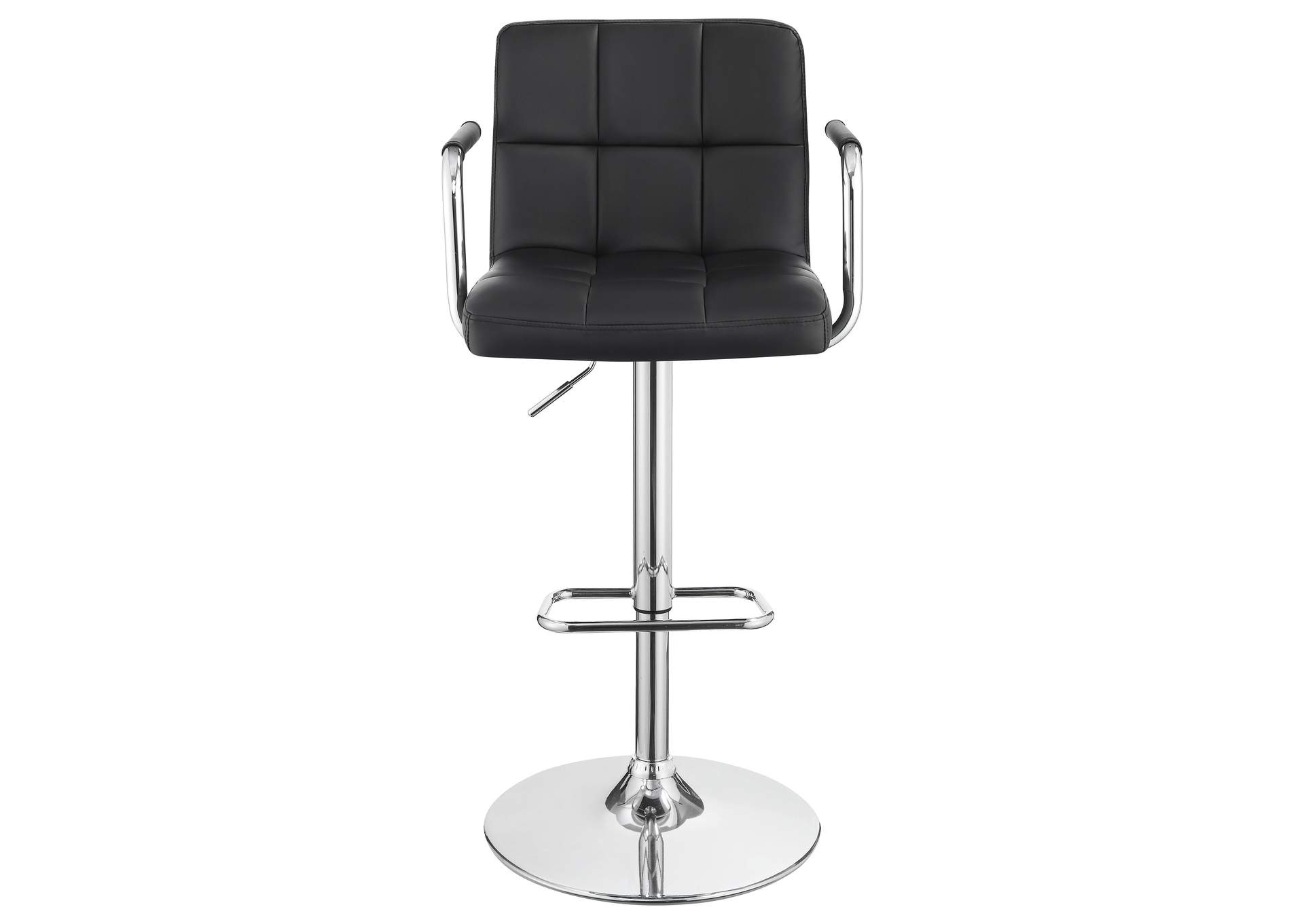 Palomar Adjustable Height Bar Stool Black and Chrome,Coaster Furniture