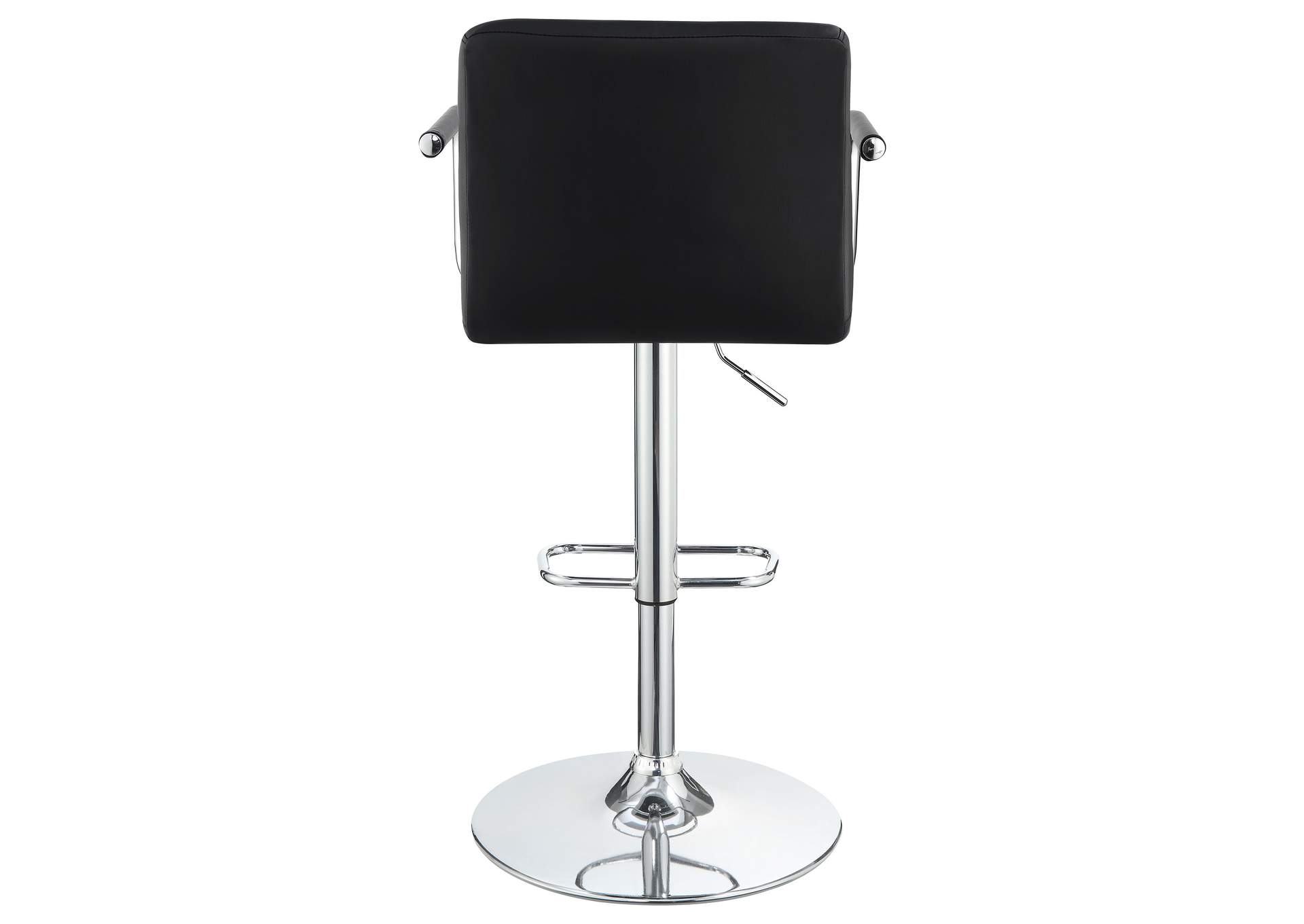 Palomar Adjustable Height Bar Stool Black and Chrome,Coaster Furniture