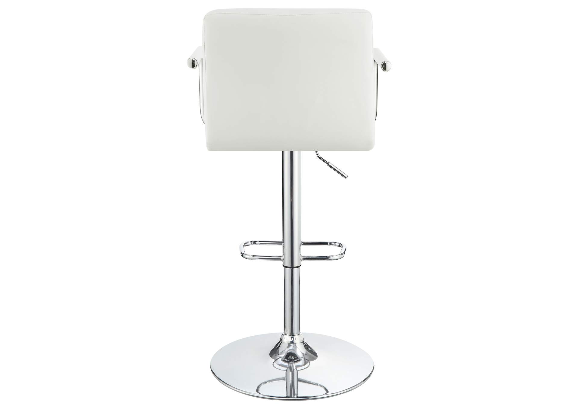 Palomar Adjustable Height Bar Stool White and Chrome,Coaster Furniture