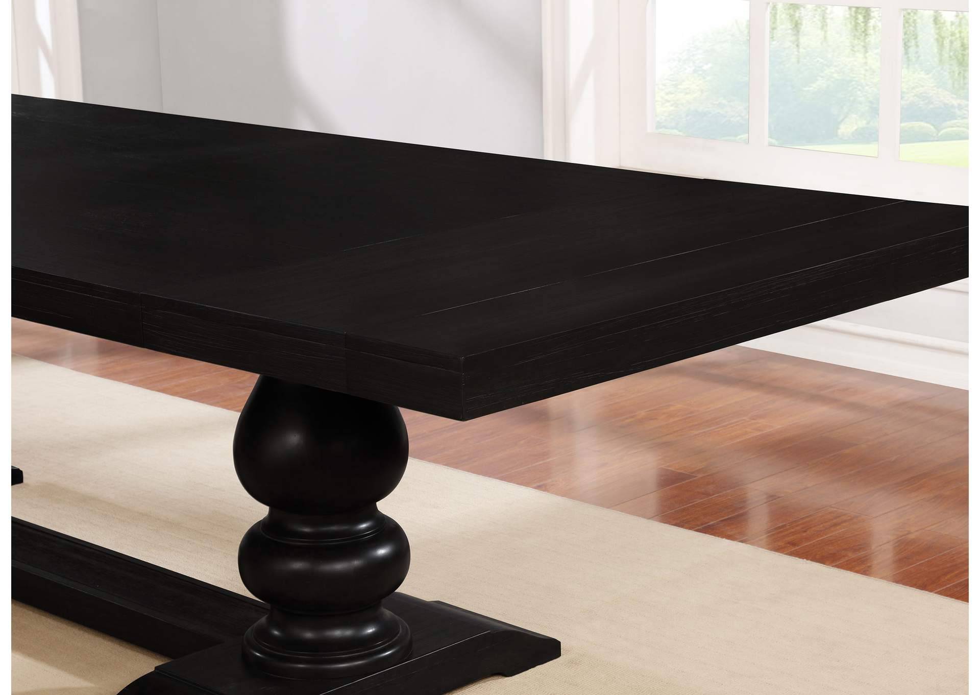 Phelps Rectangular Dining Table Antique Noir,Coaster Furniture