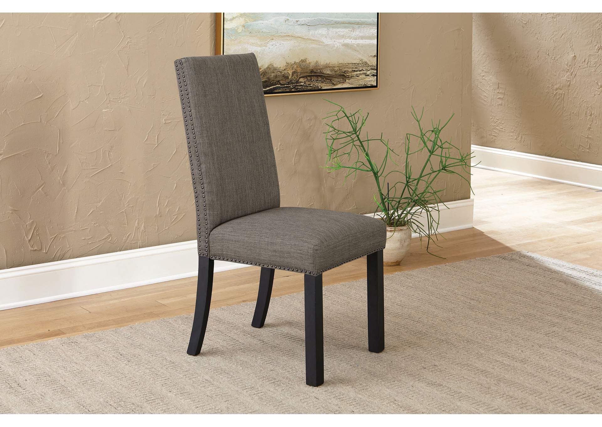 Hubbard Upholstered Side Chairs Charcoal (Set of 2),Coaster Furniture