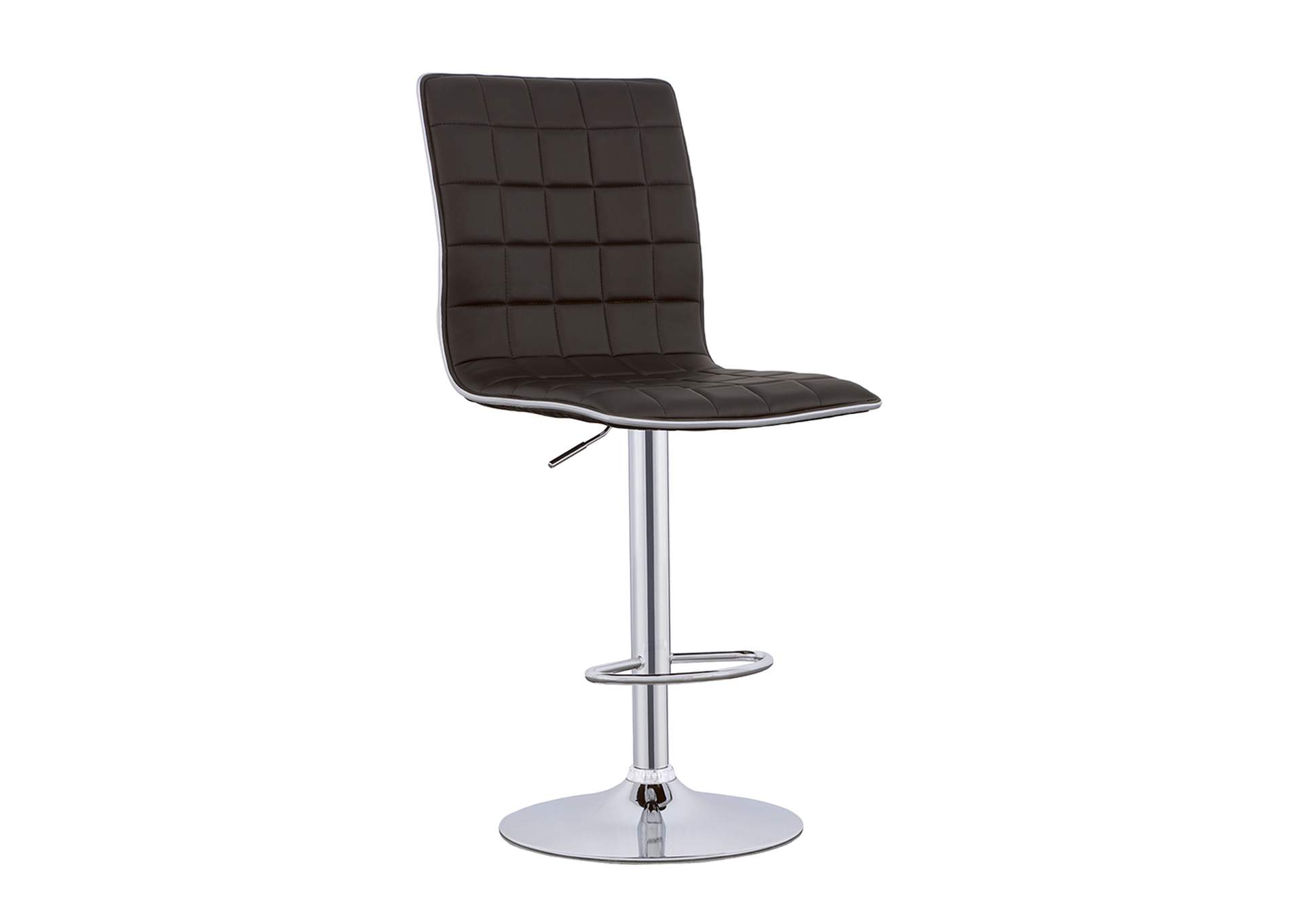 Ashbury Upholstered Adjustable Bar Stools Black and Chrome (Set of 2),Coaster Furniture