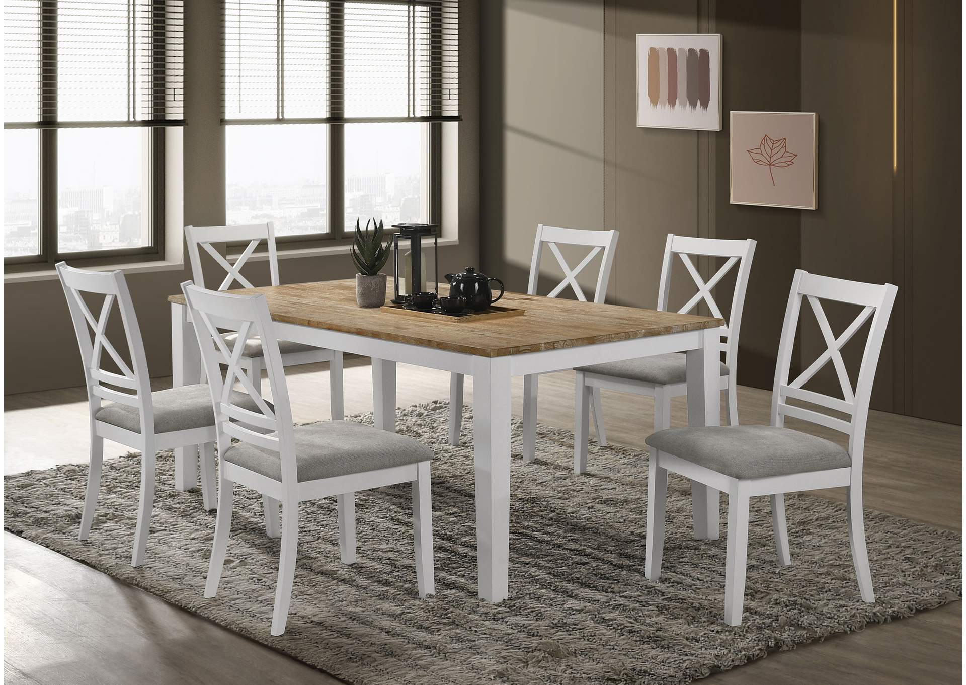 7 PC DINING SET,Coaster Furniture