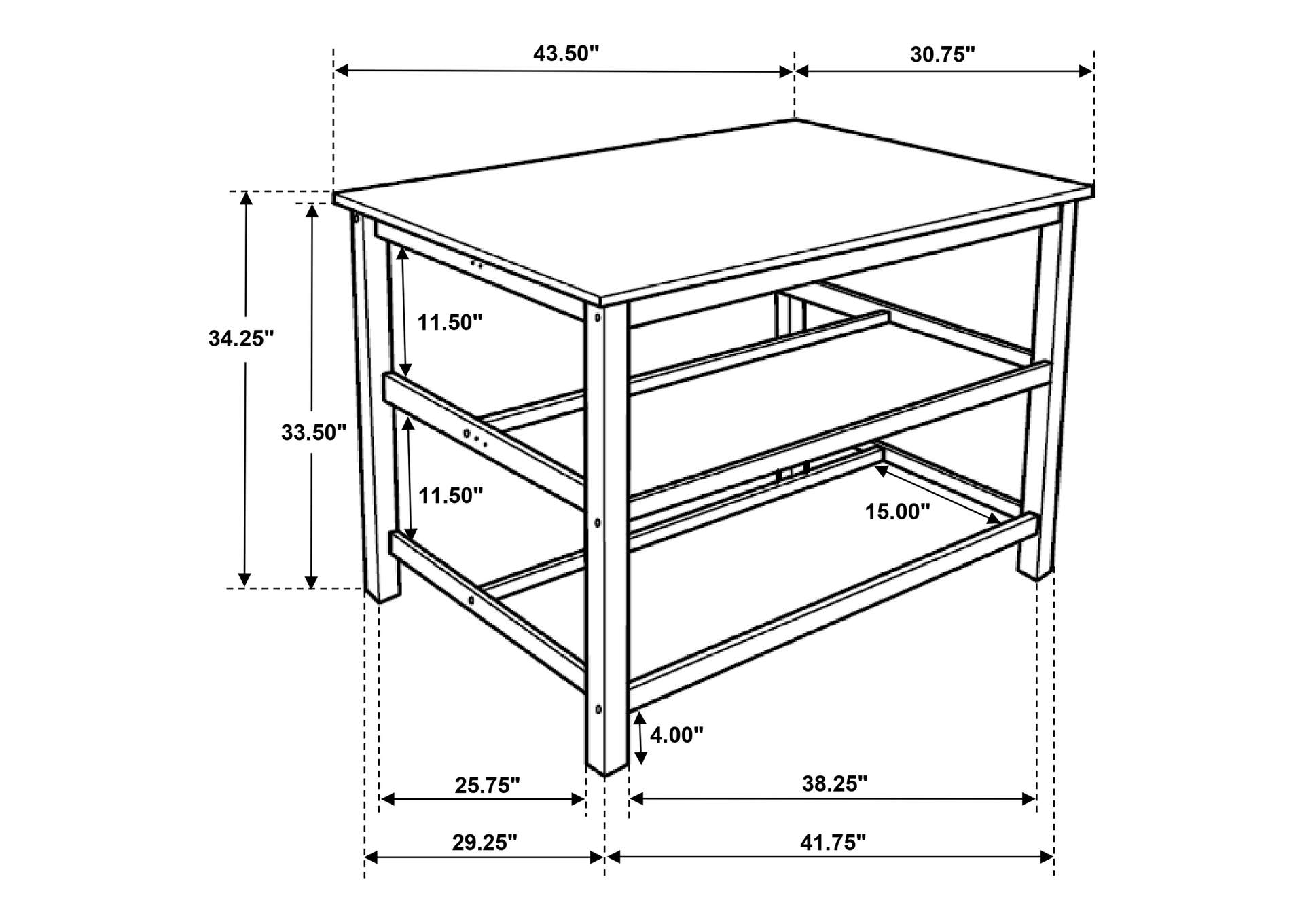 COUNTER HT DINING TABLE,Coaster Furniture