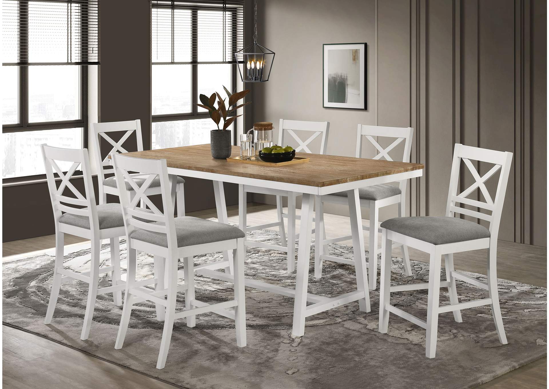 COUNTER HT DINING TABLE 7 PC,Coaster Furniture