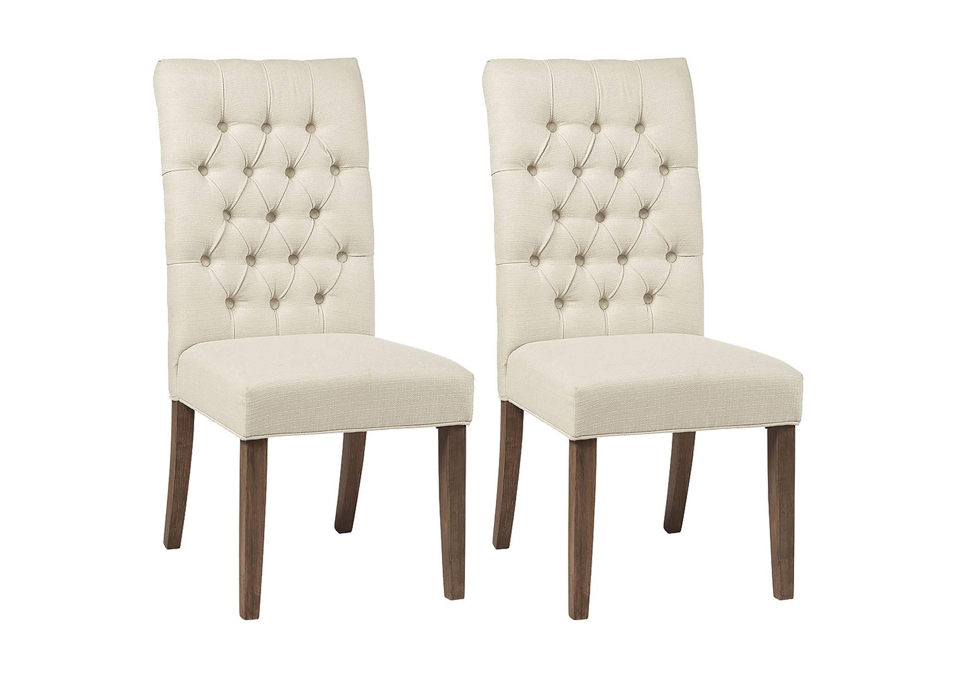 Douglas Tufted Back Dining Chairs Vineyard Oak (Set of 2),Coaster Furniture