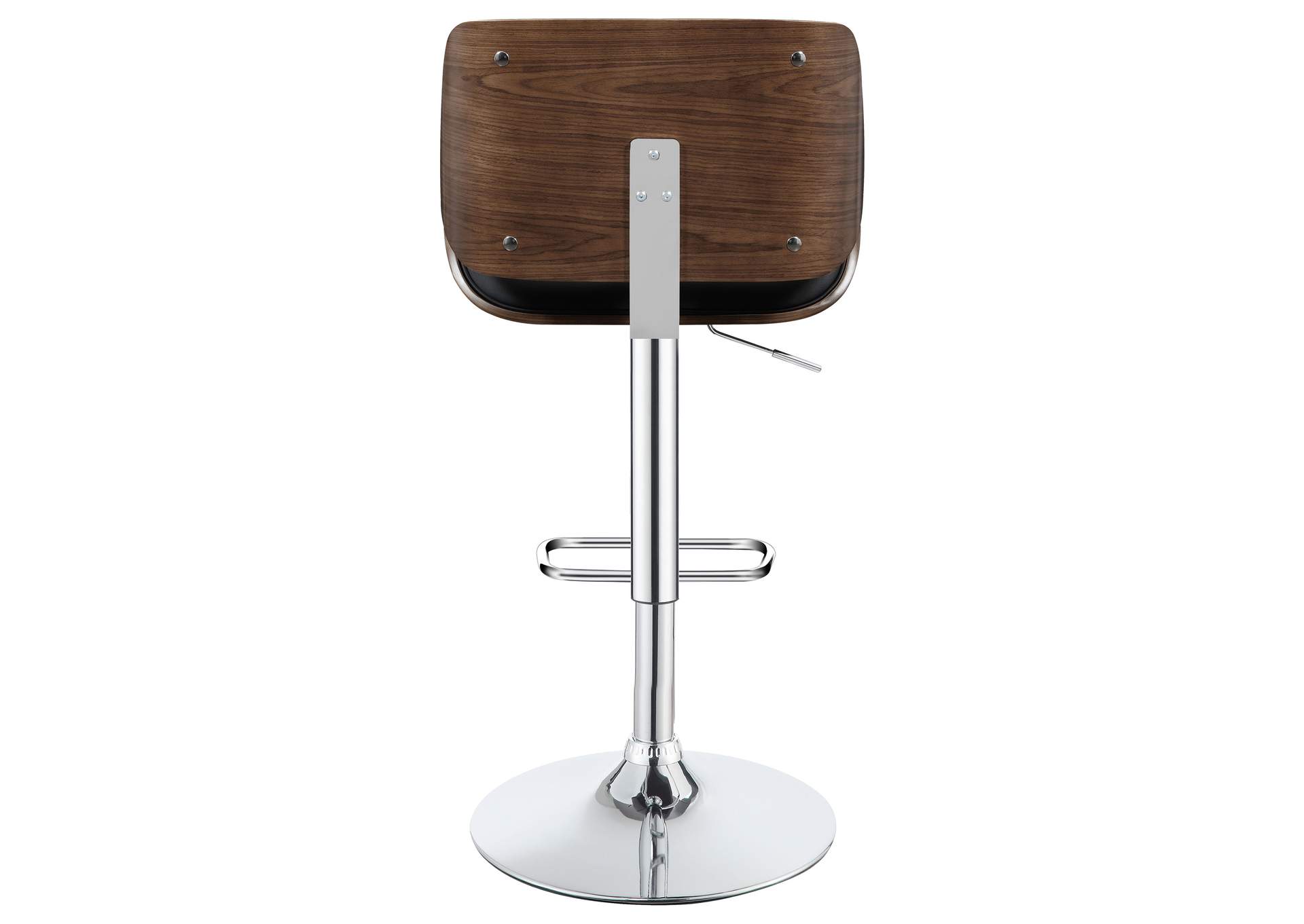 Folsom Upholstered Adjustable Bar Stool Black and Chrome,Coaster Furniture