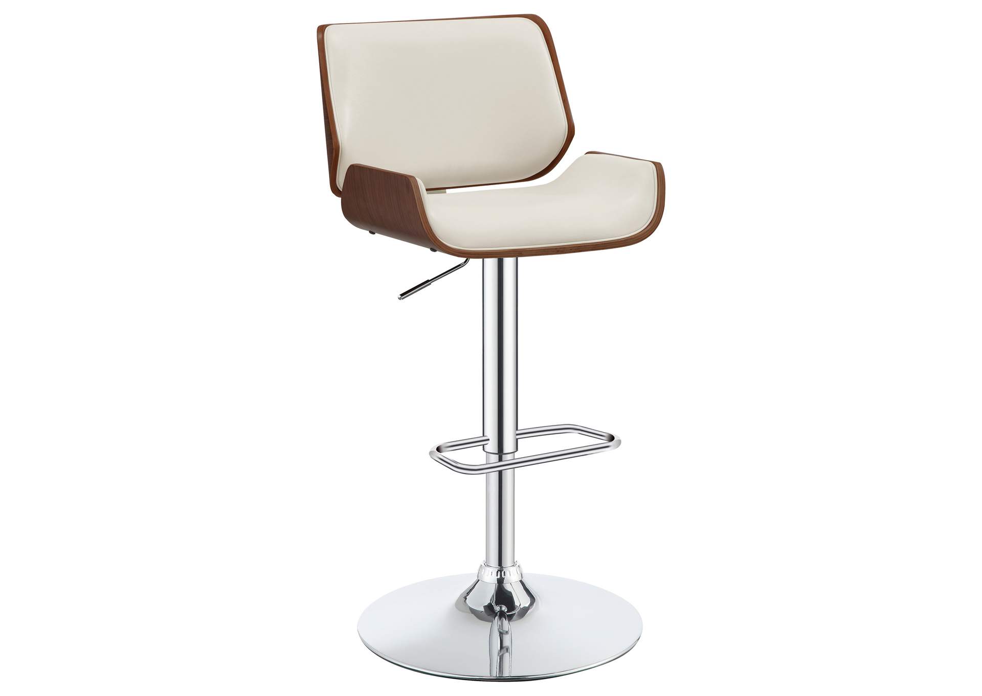 Folsom Upholstered Adjustable Bar Stool Ecru and Chrome,Coaster Furniture