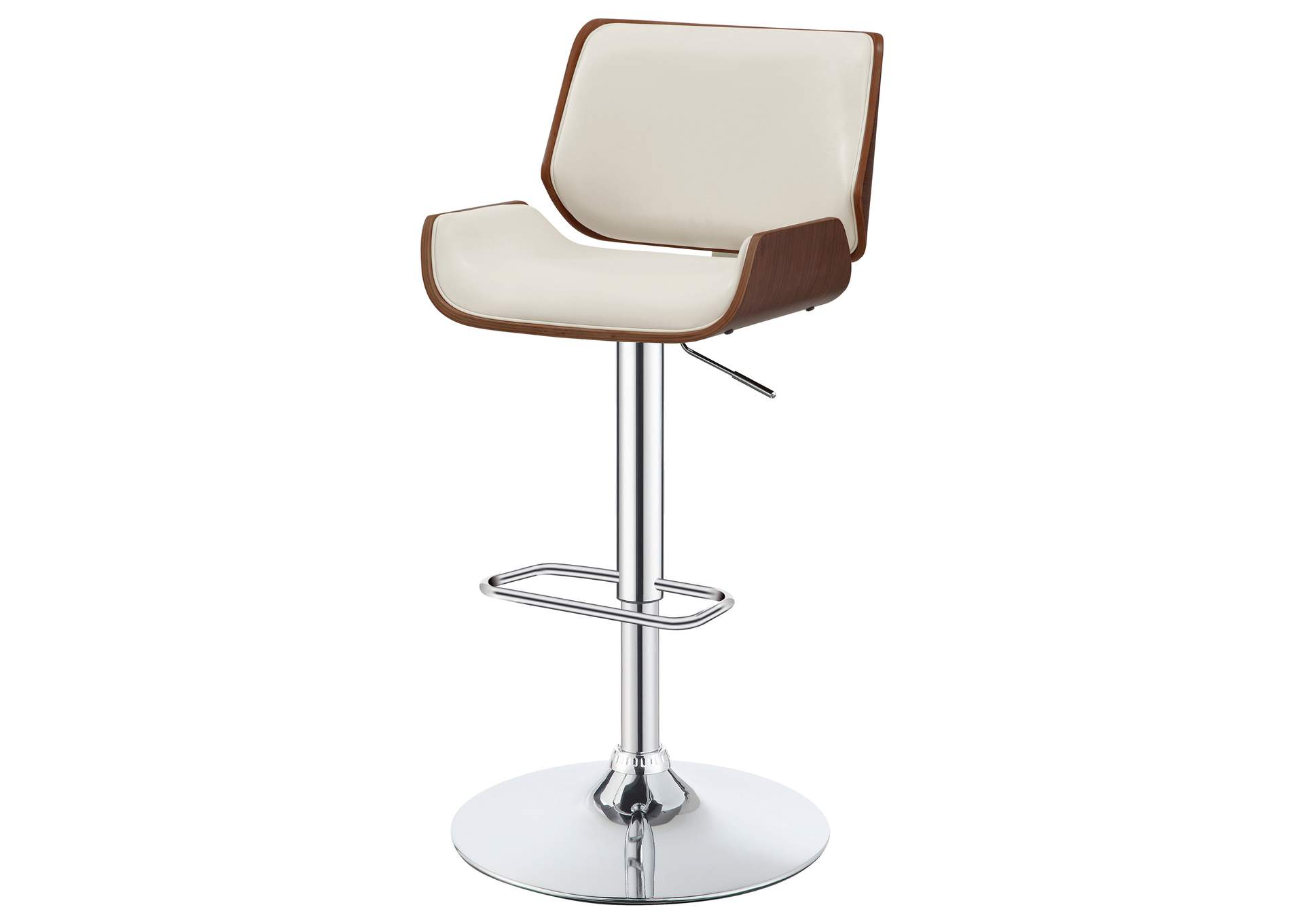 Folsom Upholstered Adjustable Bar Stool Ecru and Chrome,Coaster Furniture