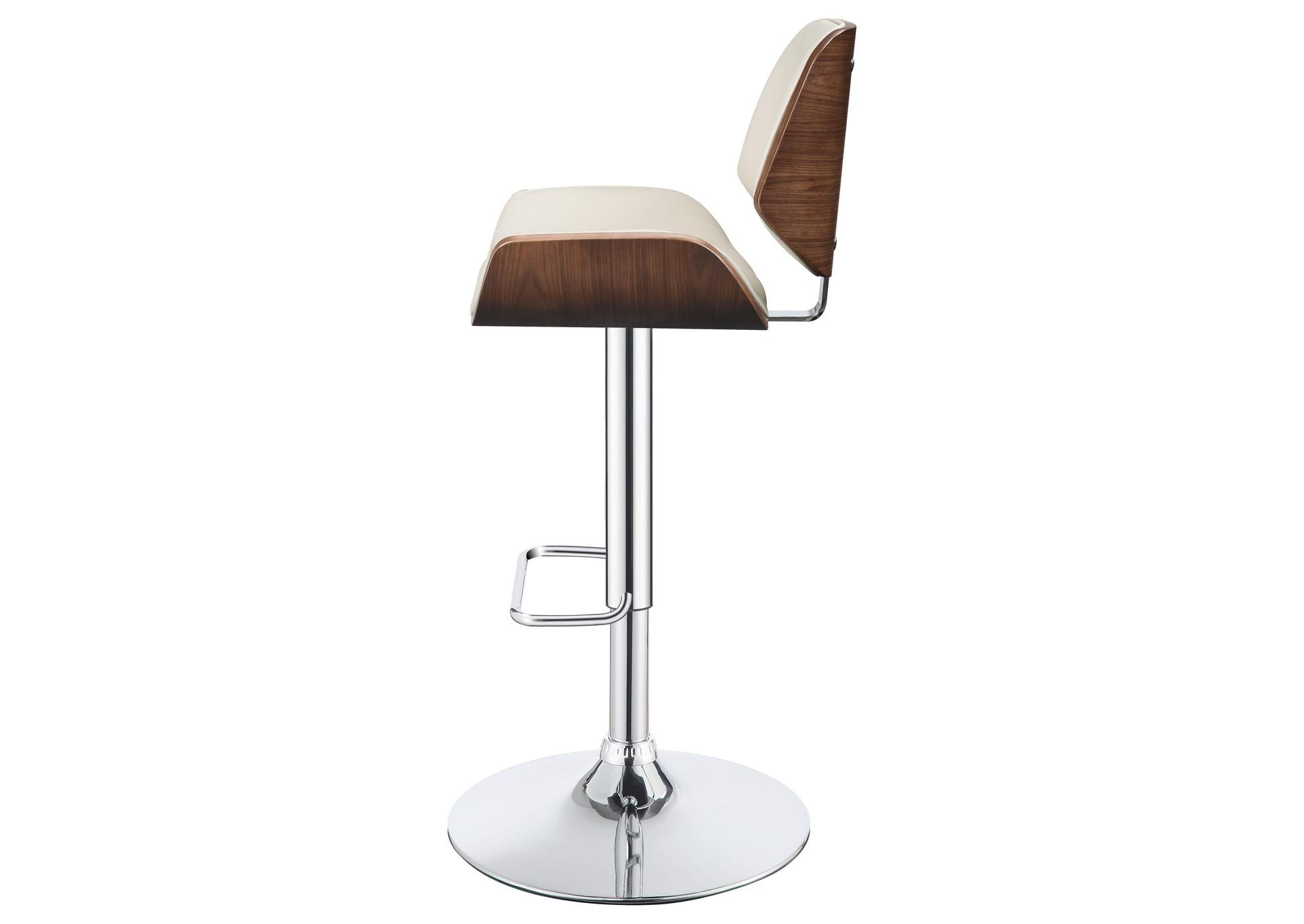 Folsom Upholstered Adjustable Bar Stool Ecru and Chrome,Coaster Furniture