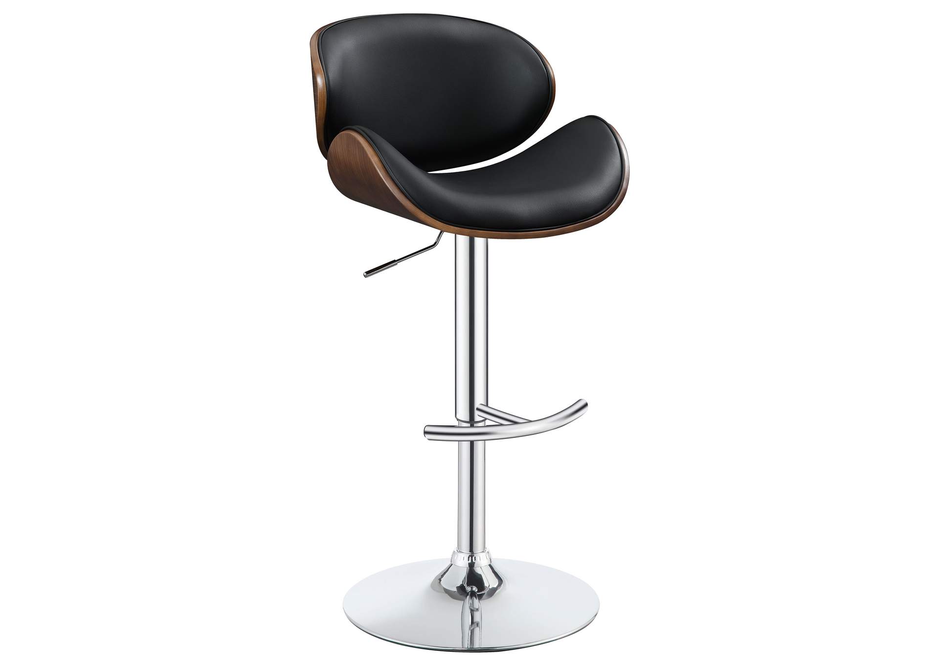 Harris Adjustable Bar Stool Black and Chrome,Coaster Furniture