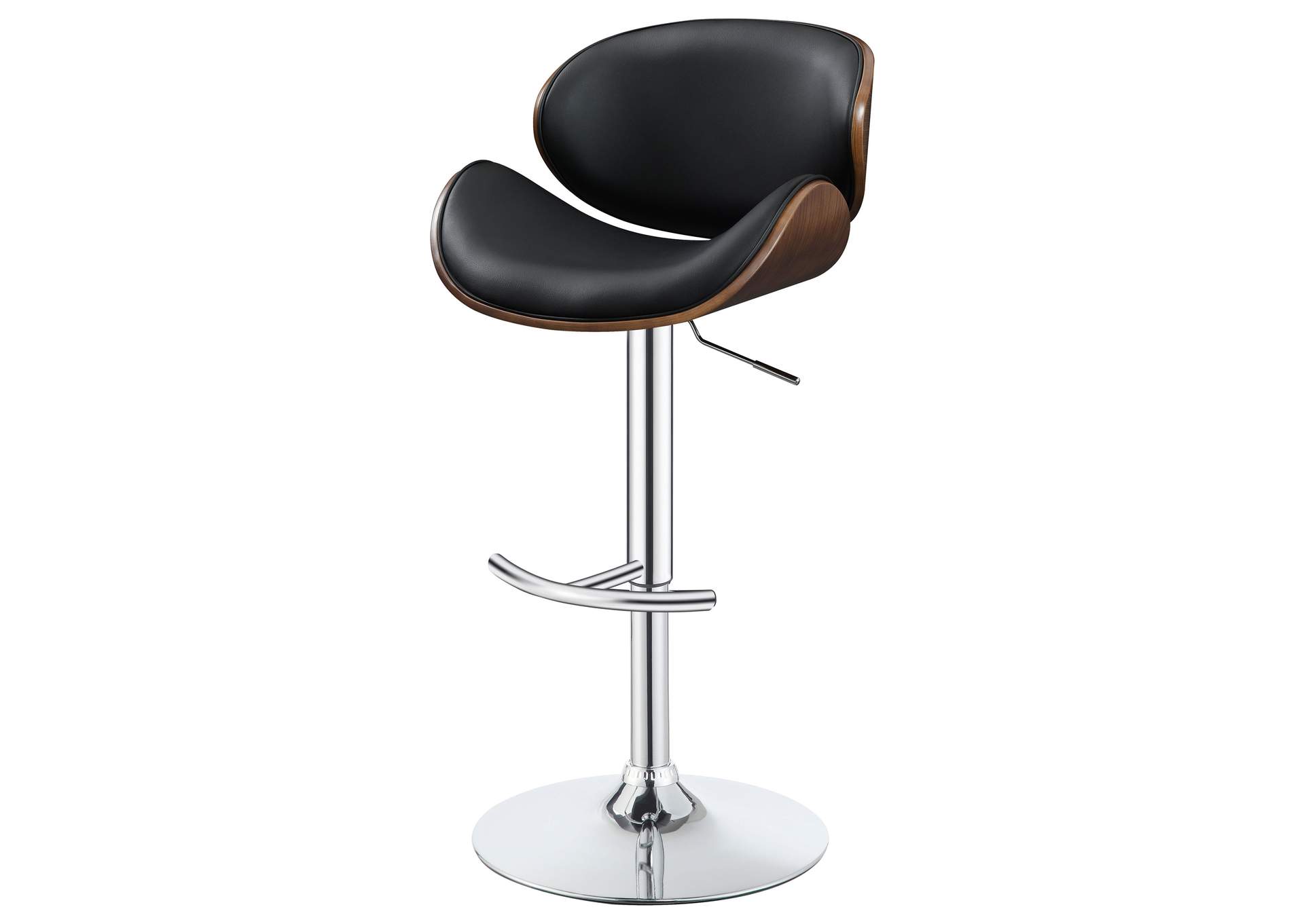 Harris Adjustable Bar Stool Black and Chrome,Coaster Furniture