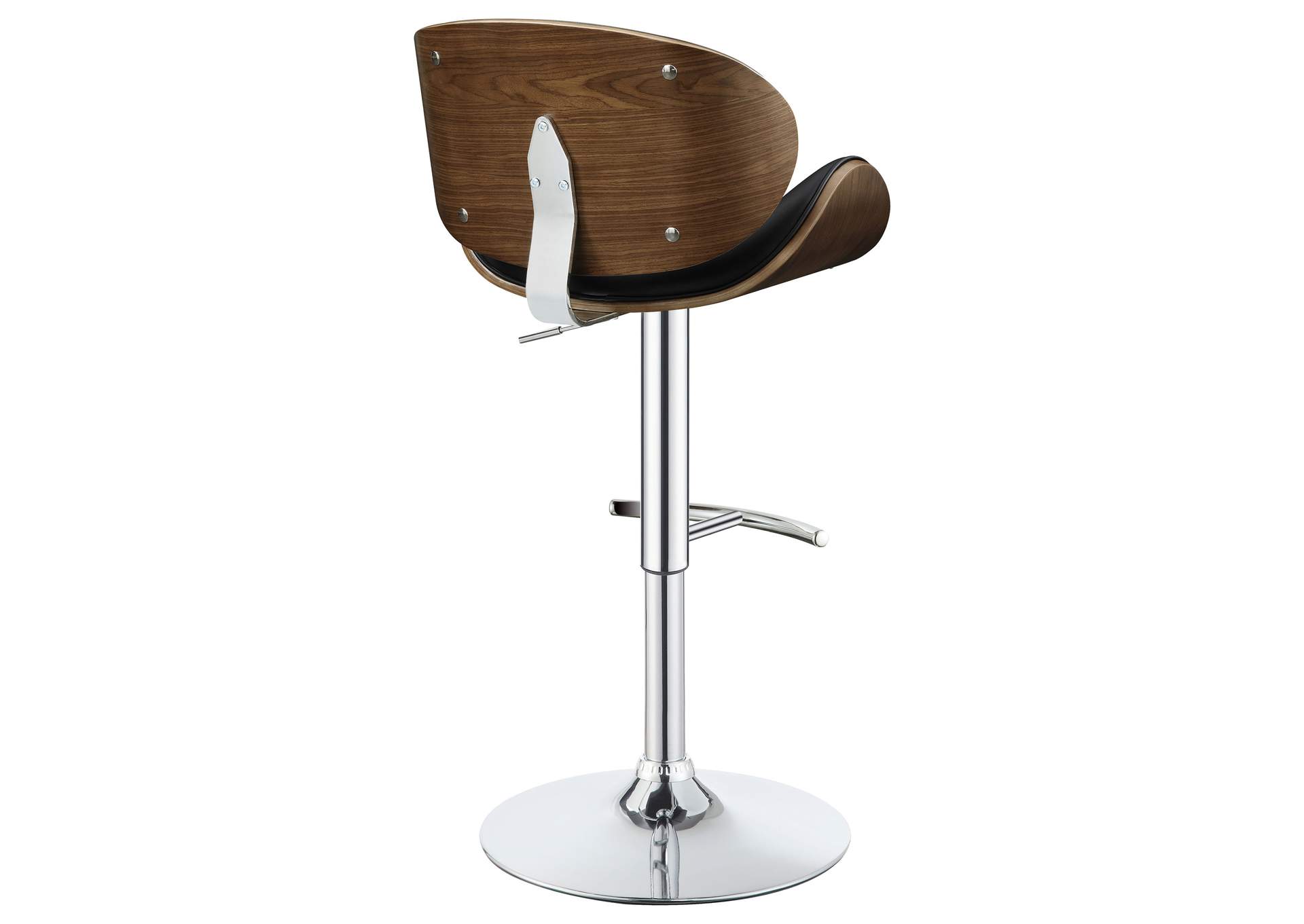 Harris Adjustable Bar Stool Black and Chrome,Coaster Furniture