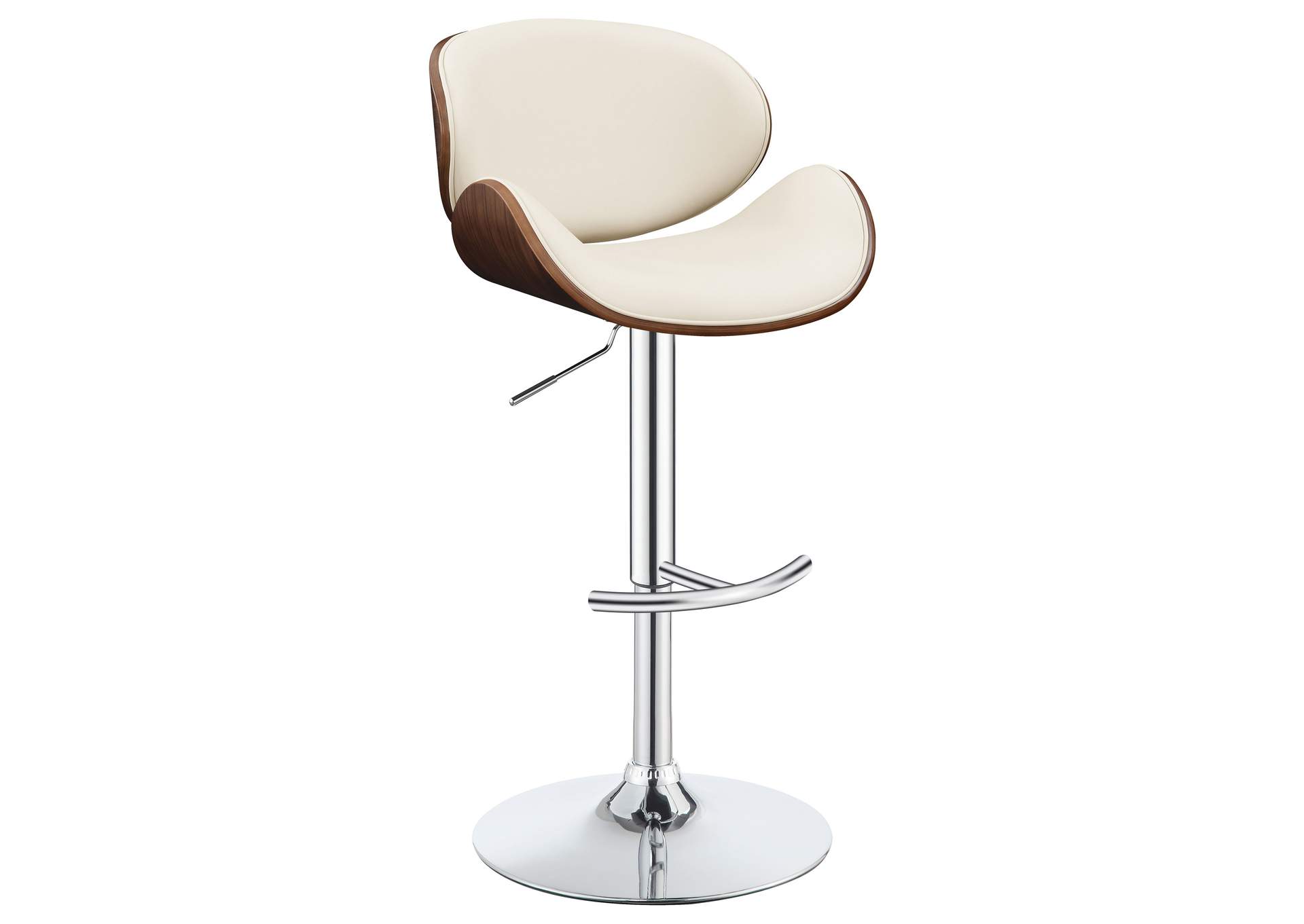 Harris Adjustable Bar Stool Ecru and Chrome,Coaster Furniture