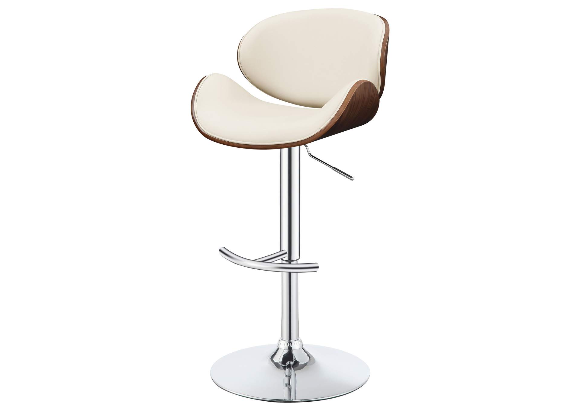 Harris Adjustable Bar Stool Ecru and Chrome,Coaster Furniture