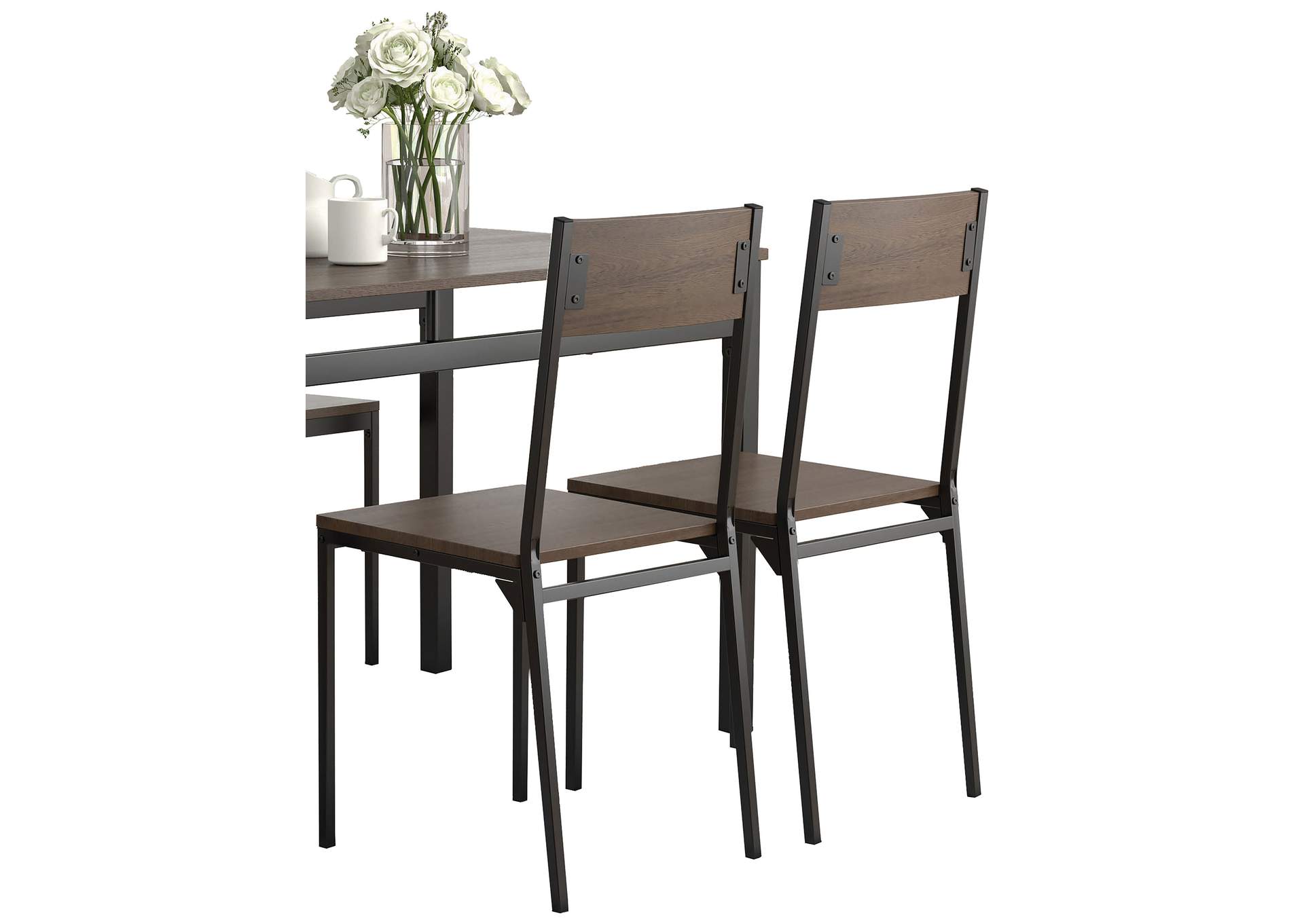 Lana 5-piece Dining Set Ark Brown and Matte Black,Coaster Furniture