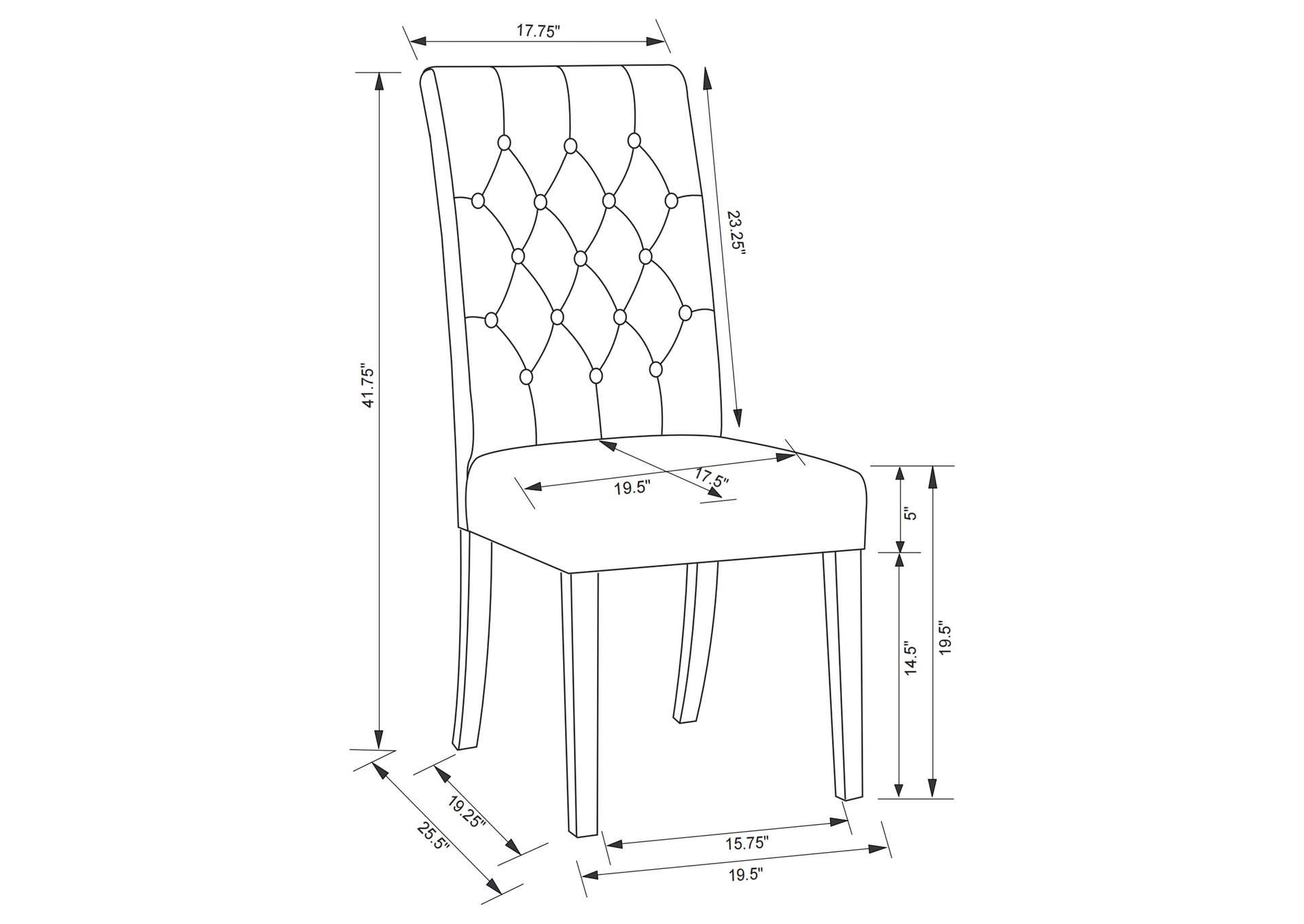 5 PC DINING SET,Coaster Furniture