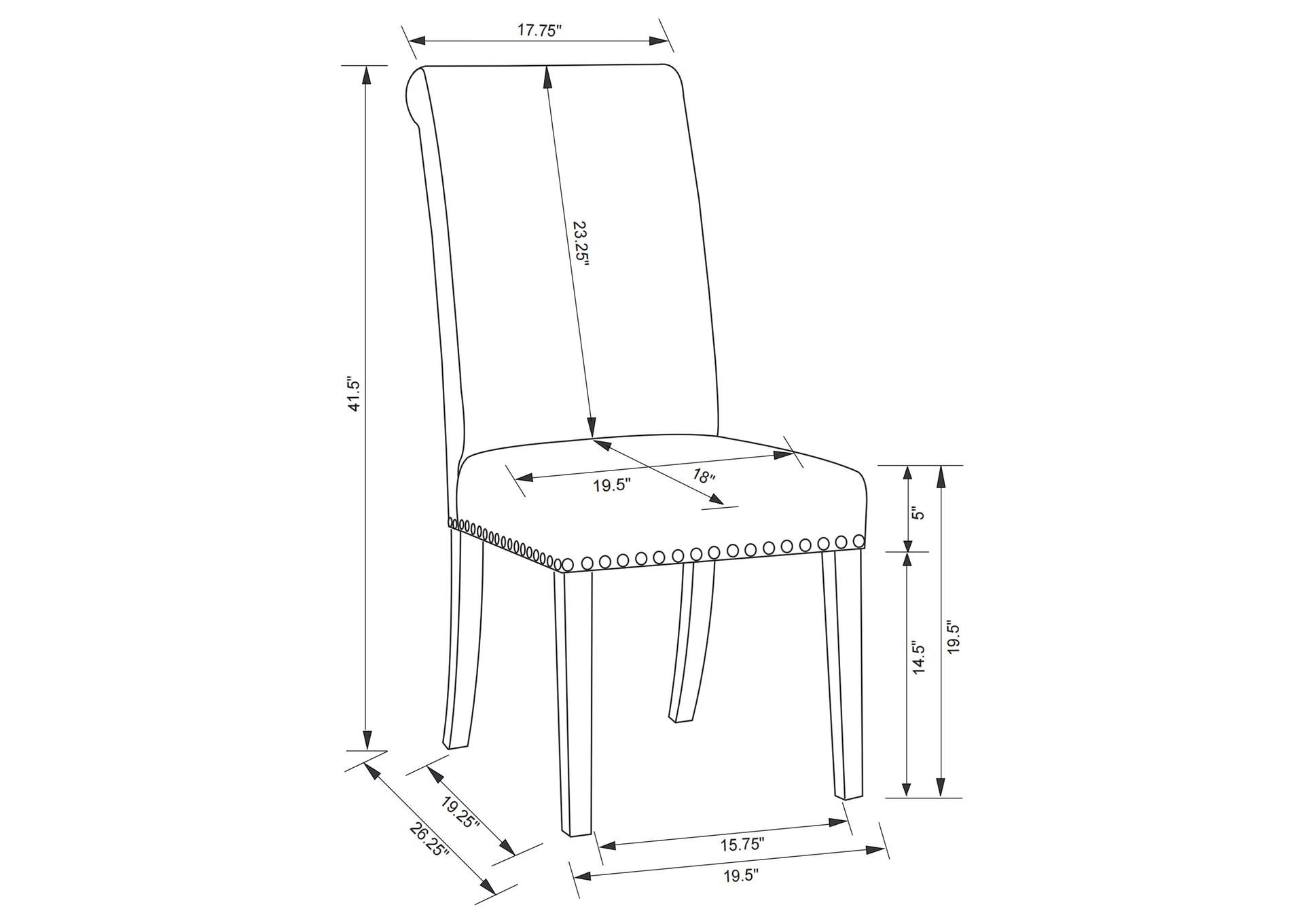 5 PC DINING SET,Coaster Furniture