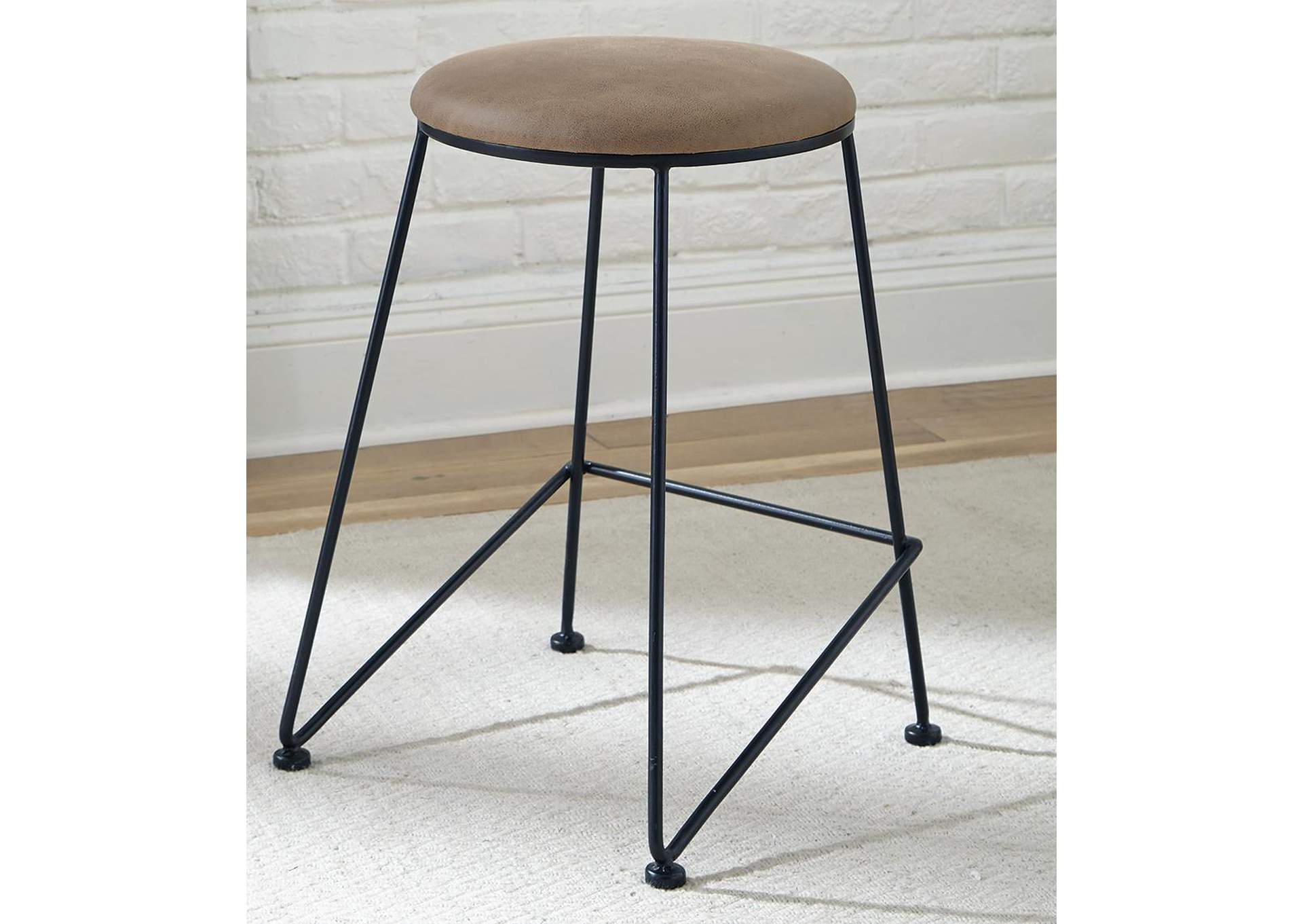 Taupe & Black Counter Height Stool (Set of 2),Coaster Furniture