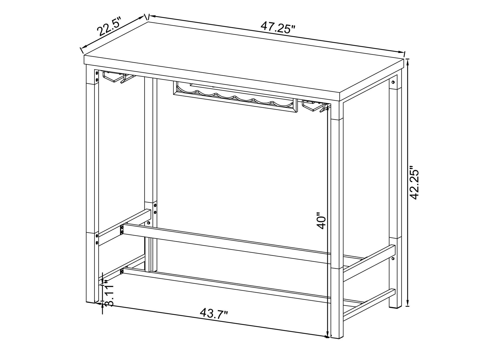 BAR TABLE,Coaster Furniture