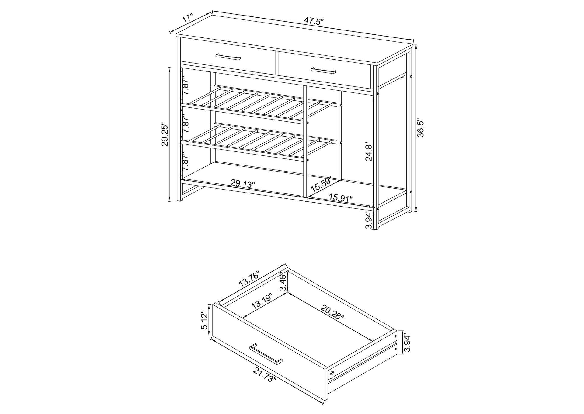 BAR CABINET,Coaster Furniture