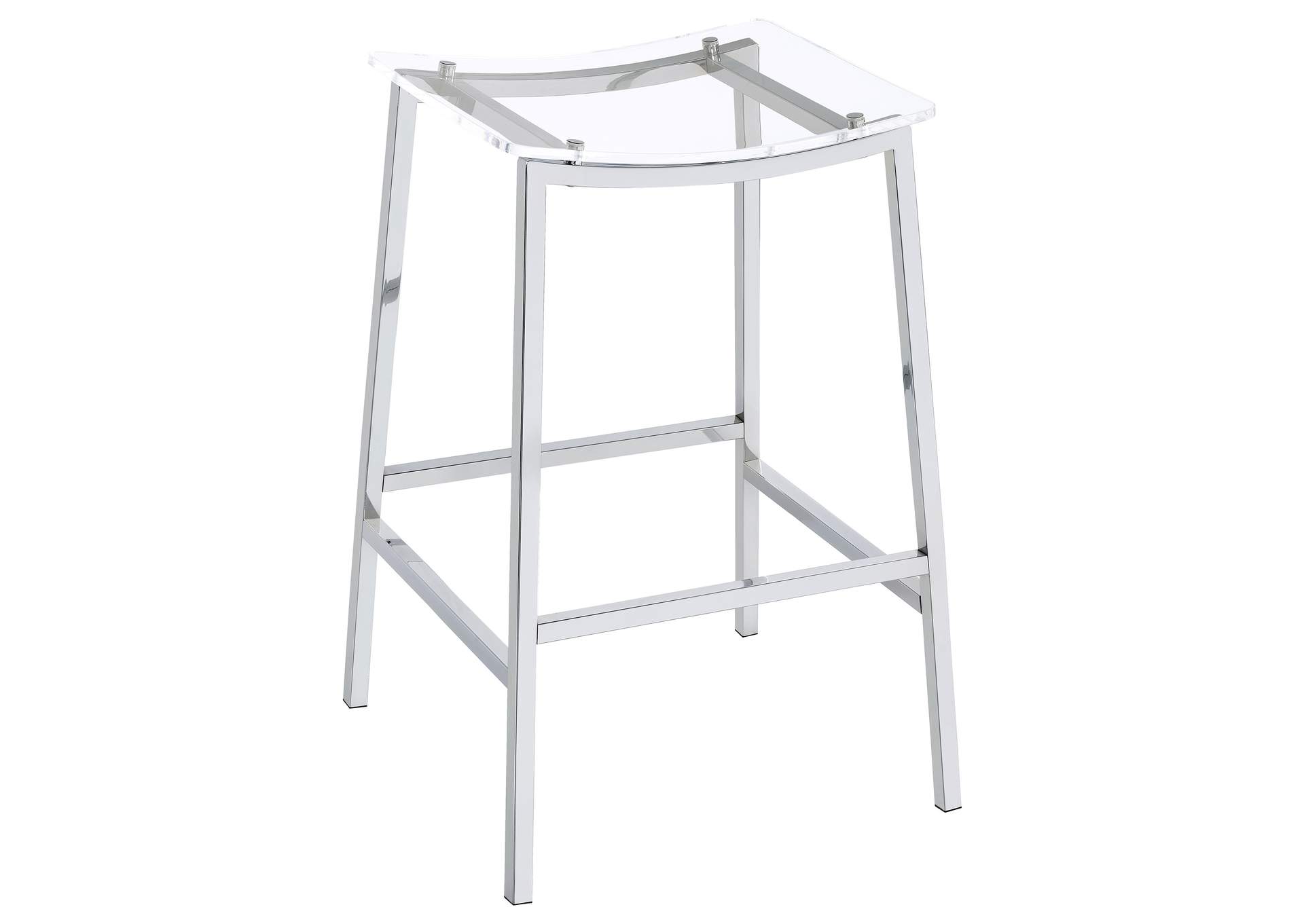 Jovani Acrylic Backless Bar Stools Clear and Chrome (Set of 2),Coaster Furniture