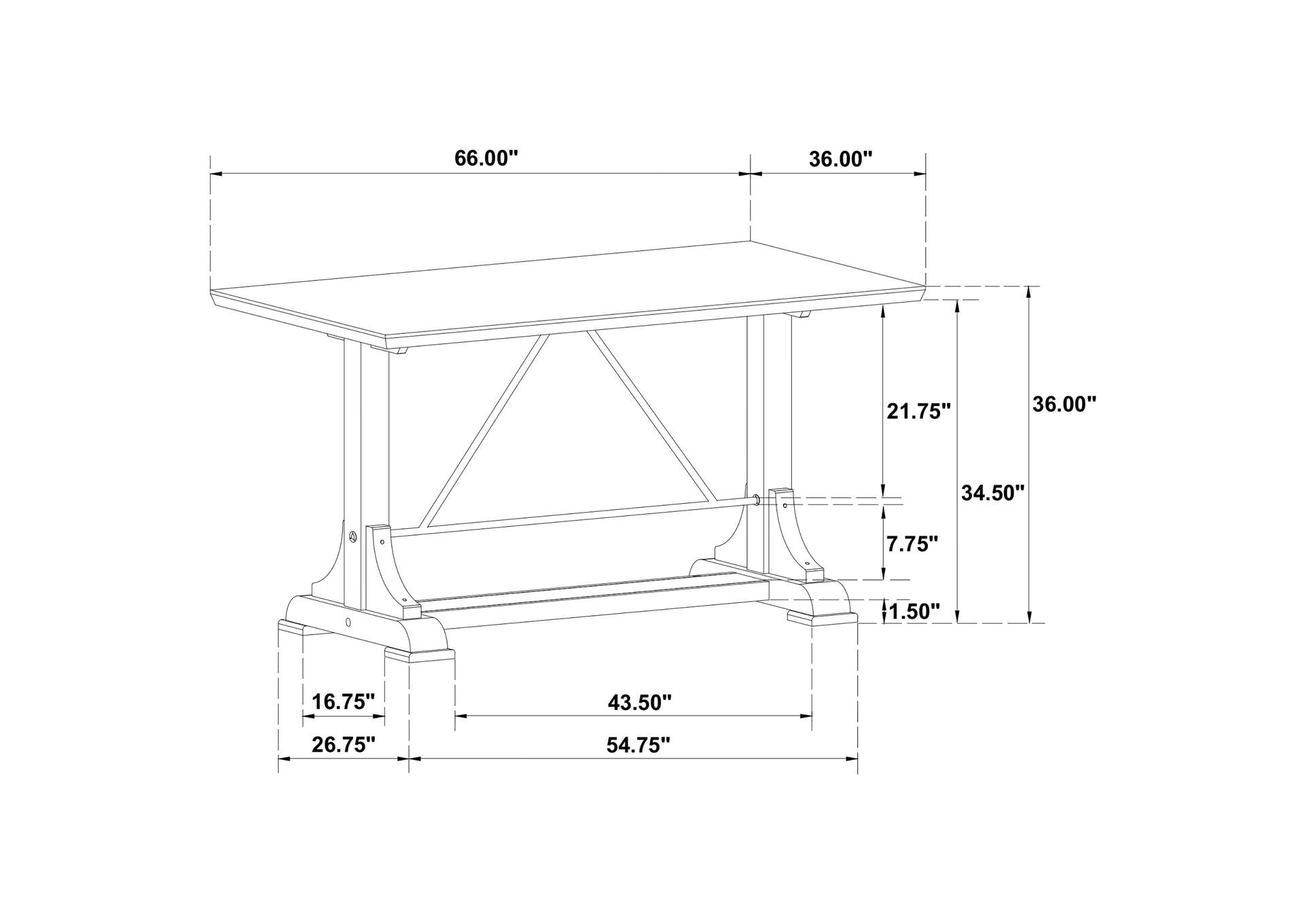 COUNTER HT DINING TABLE,Coaster Furniture