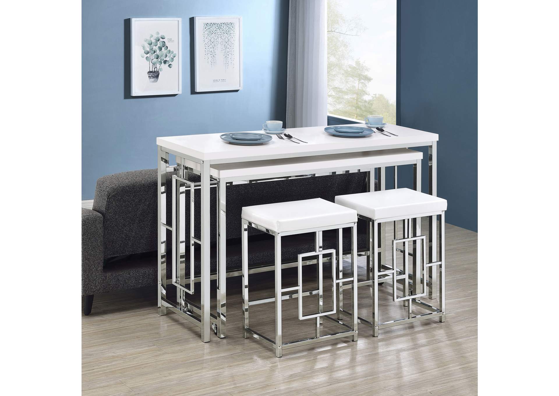 4 PC COUNTER HT DINING SET,Coaster Furniture