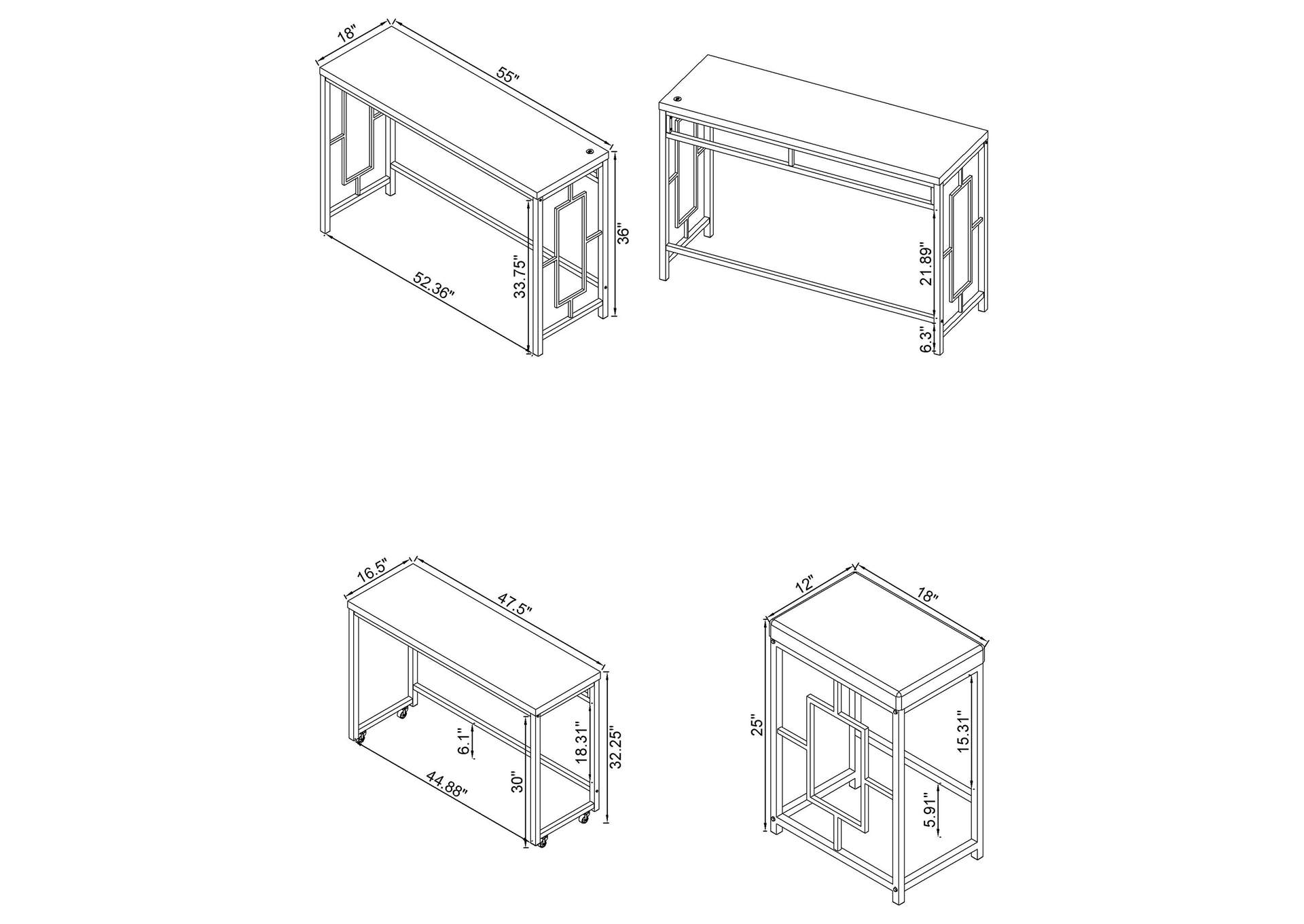 4 PC COUNTER HT DINING SET,Coaster Furniture