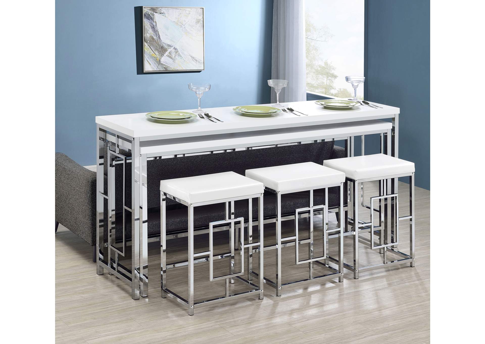 5 PC COUNTER HT DINING SET,Coaster Furniture