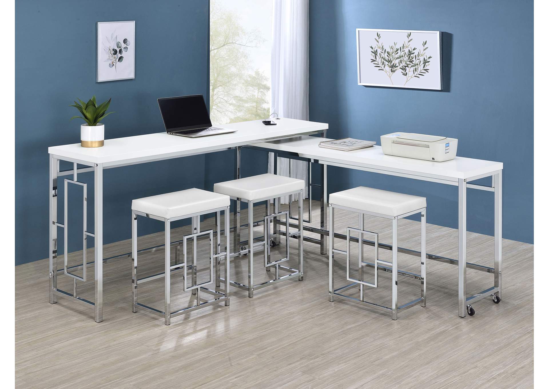 5 PC COUNTER HT DINING SET,Coaster Furniture