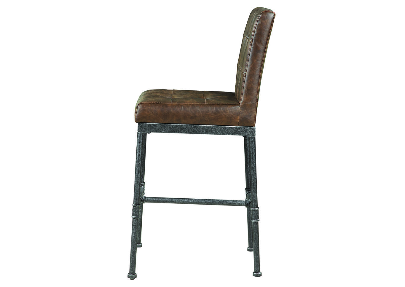 Dark Brown/Antique Black Upholstered Bar Stool (Set of 2),Coaster Furniture