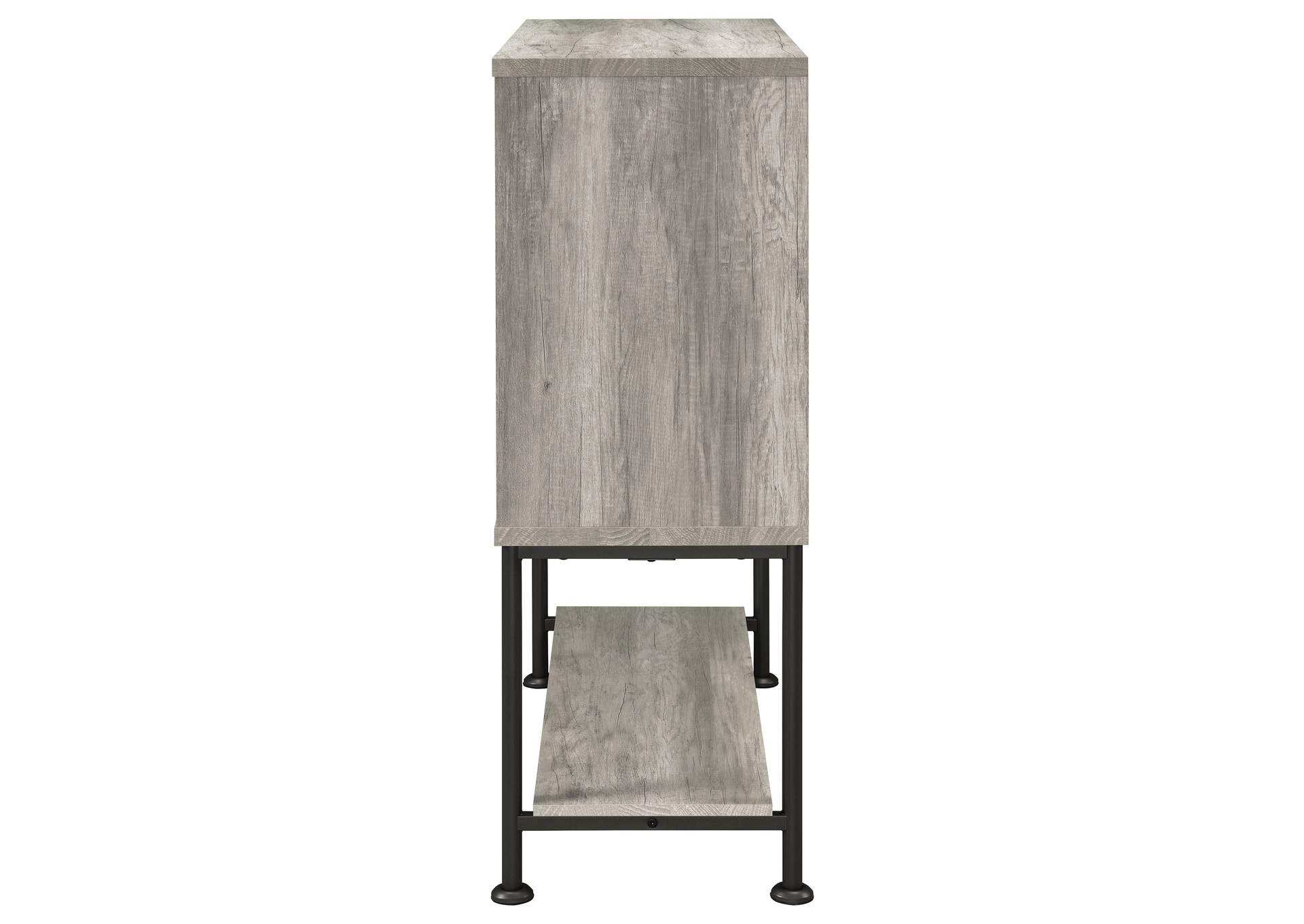 Claremont Sliding Door Bar Cabinet with Lower Shelf Grey Driftwood,Coaster Furniture