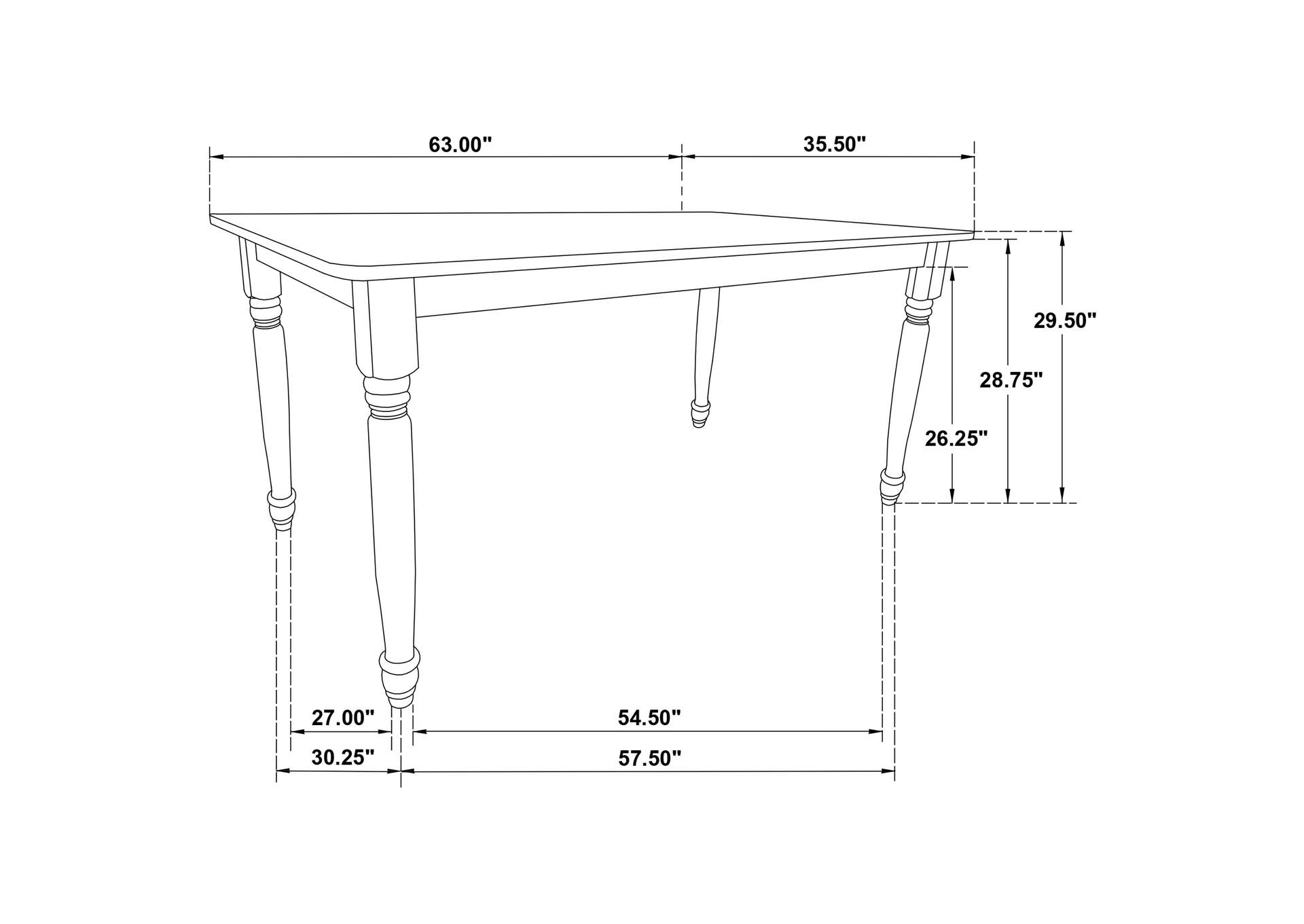 DINING TABLE,Coaster Furniture