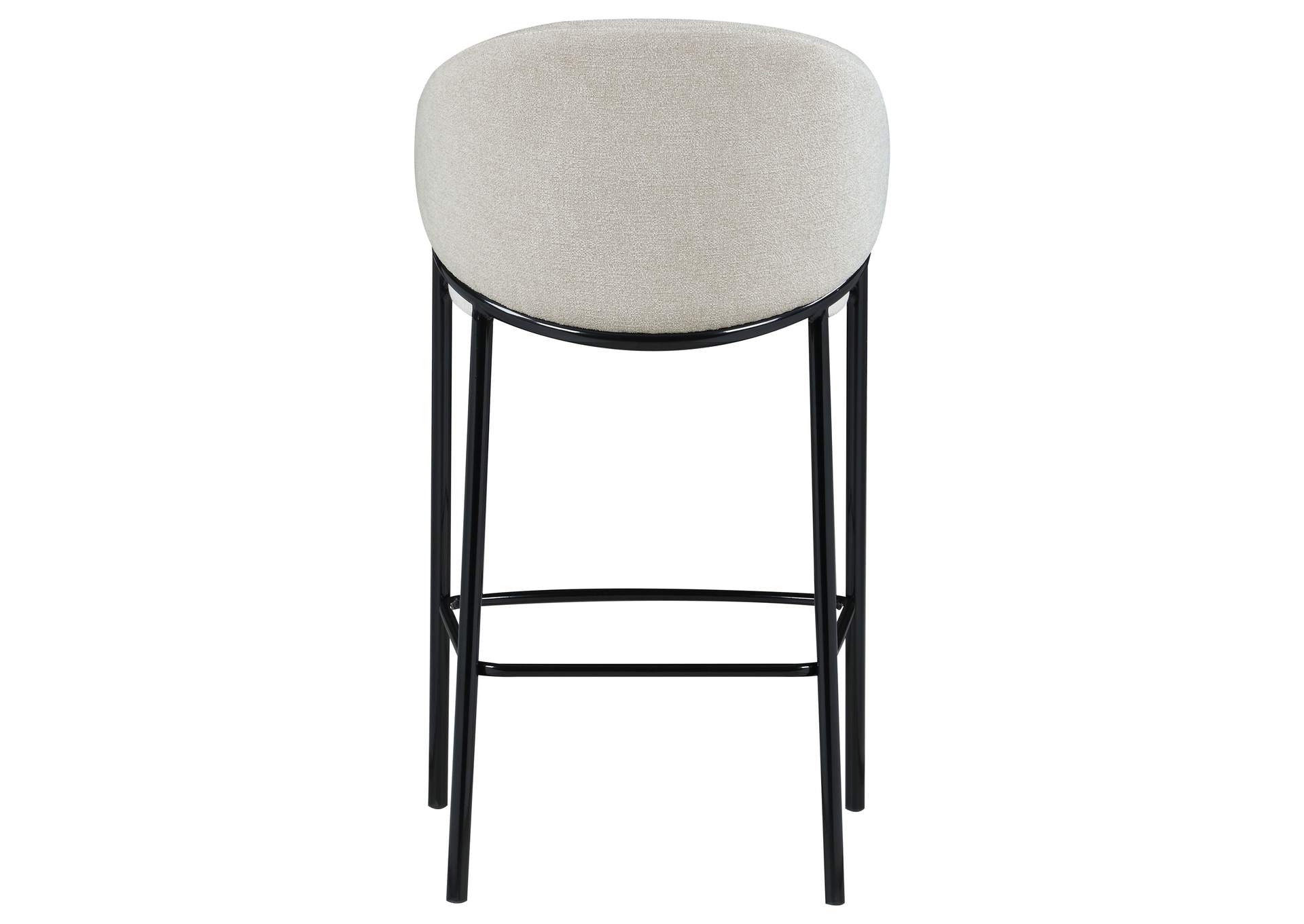 Chadwick Sloped Arm Bar Stools Beige and Glossy Black (Set of 2),Coaster Furniture