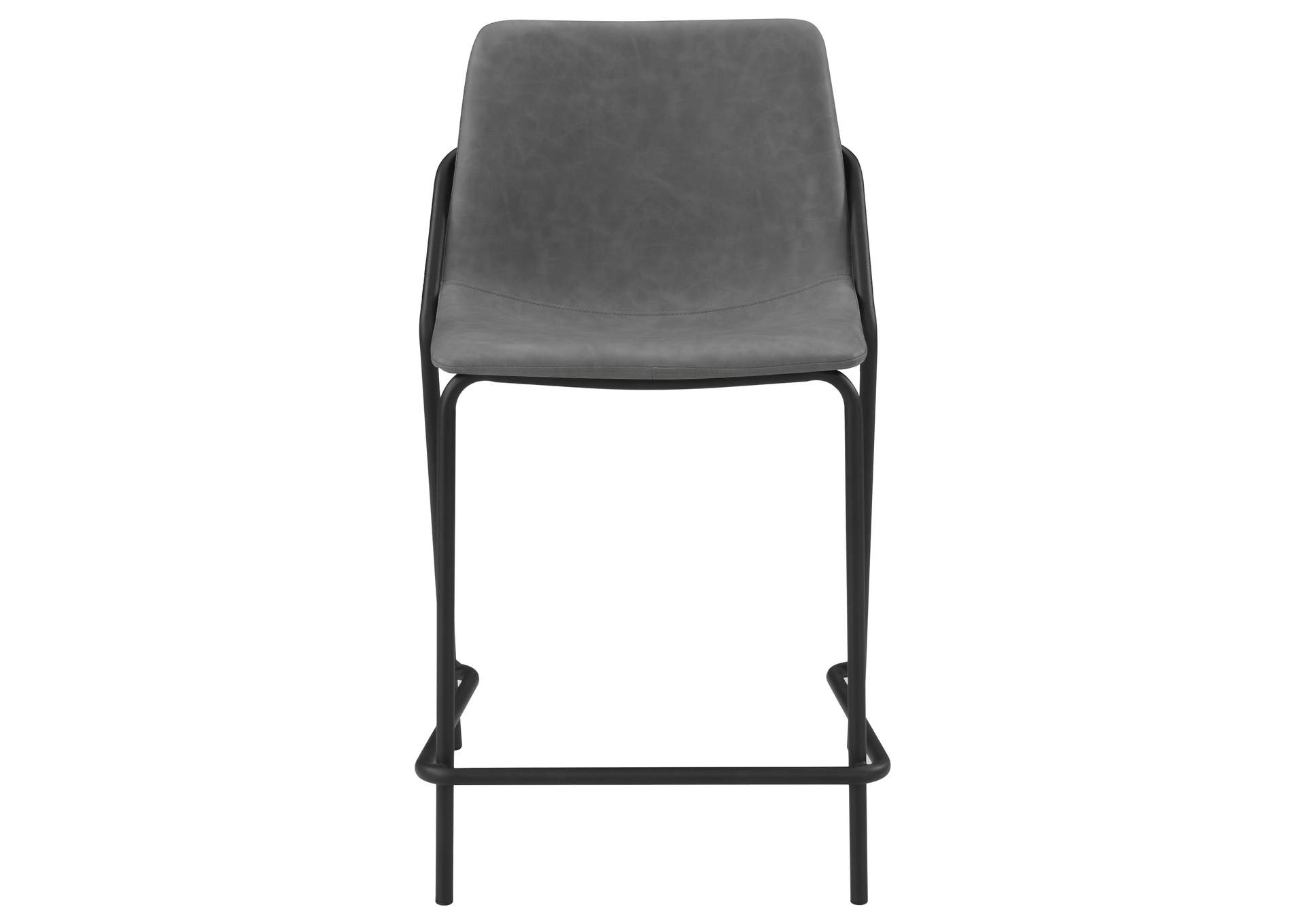 Earnest Solid Back Upholstered Counter Height Stools Grey and Black (Set of 2),Coaster Furniture