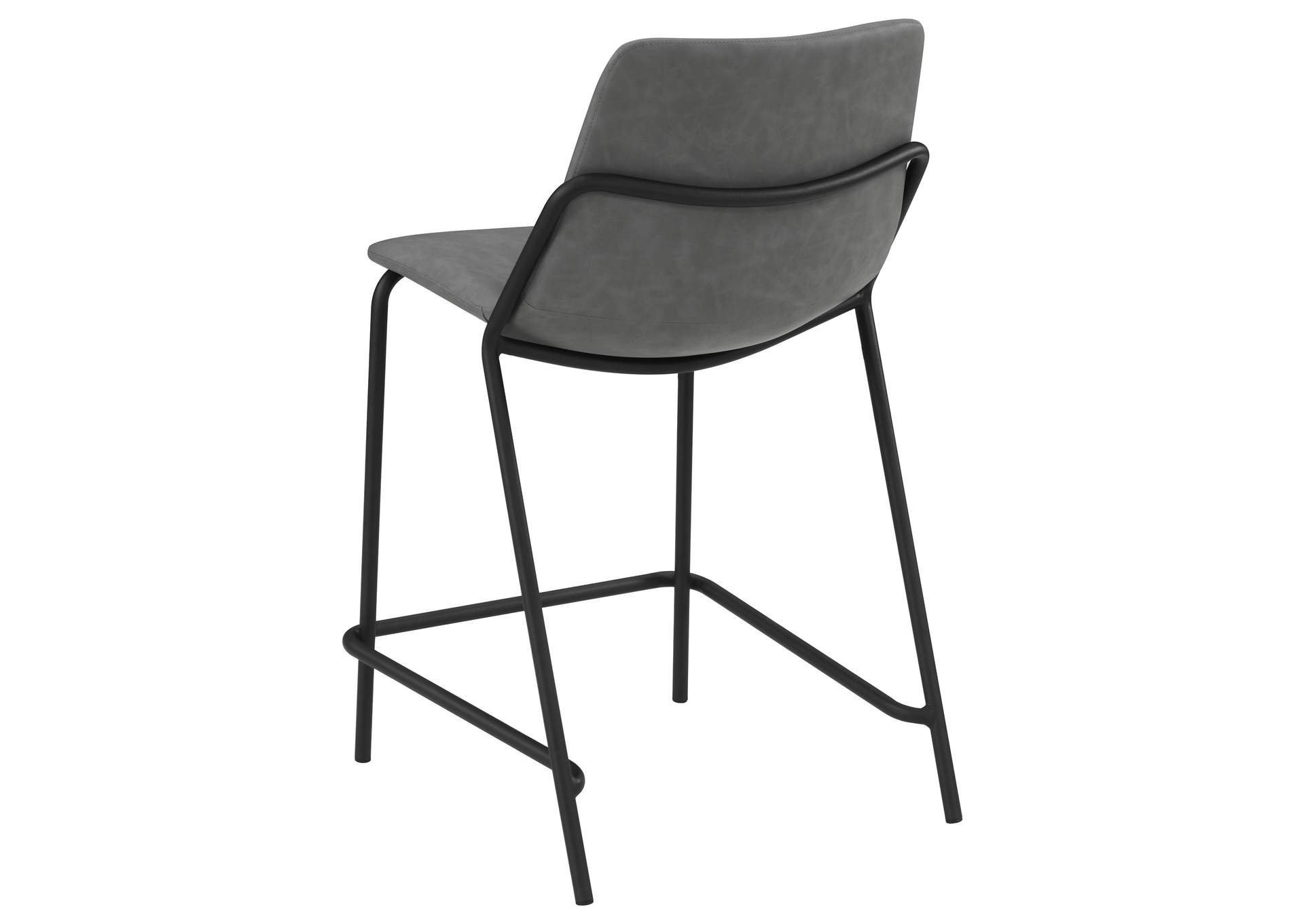 Earnest Solid Back Upholstered Counter Height Stools Grey and Black (Set of 2),Coaster Furniture