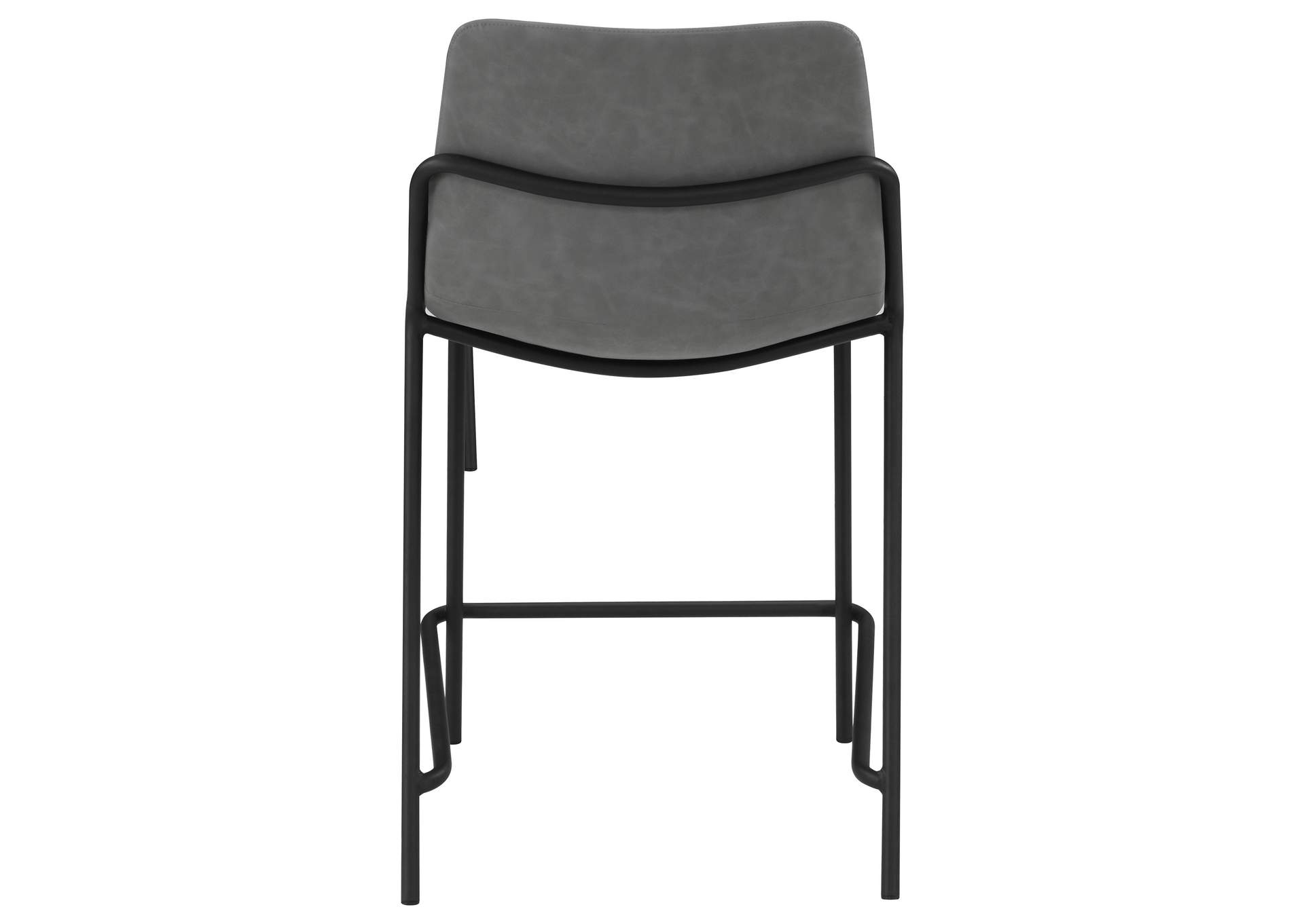 Earnest Solid Back Upholstered Counter Height Stools Grey and Black (Set of 2),Coaster Furniture