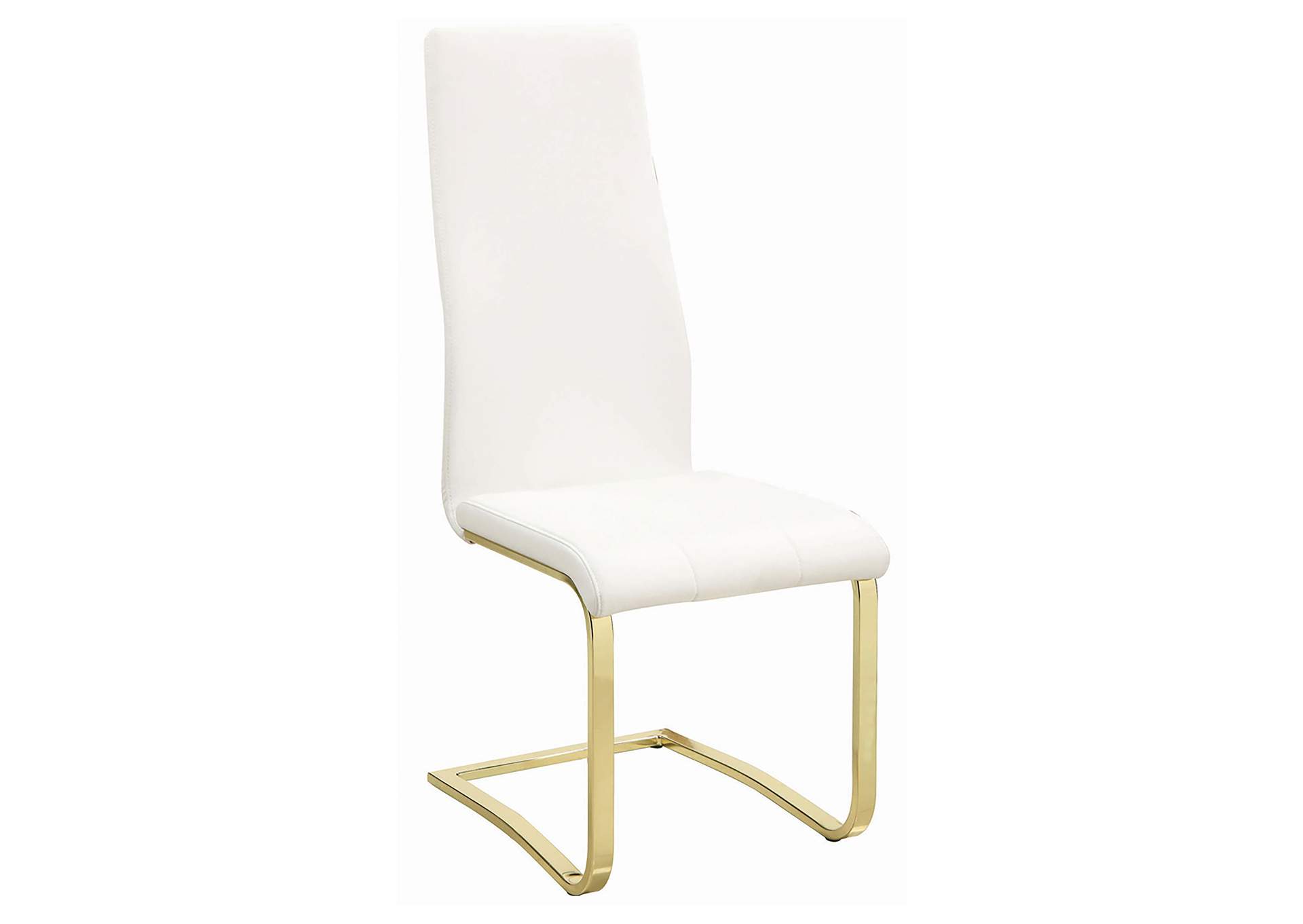 Blair Side Chairs White and Rustic Brass (Set of 4),Coaster Furniture