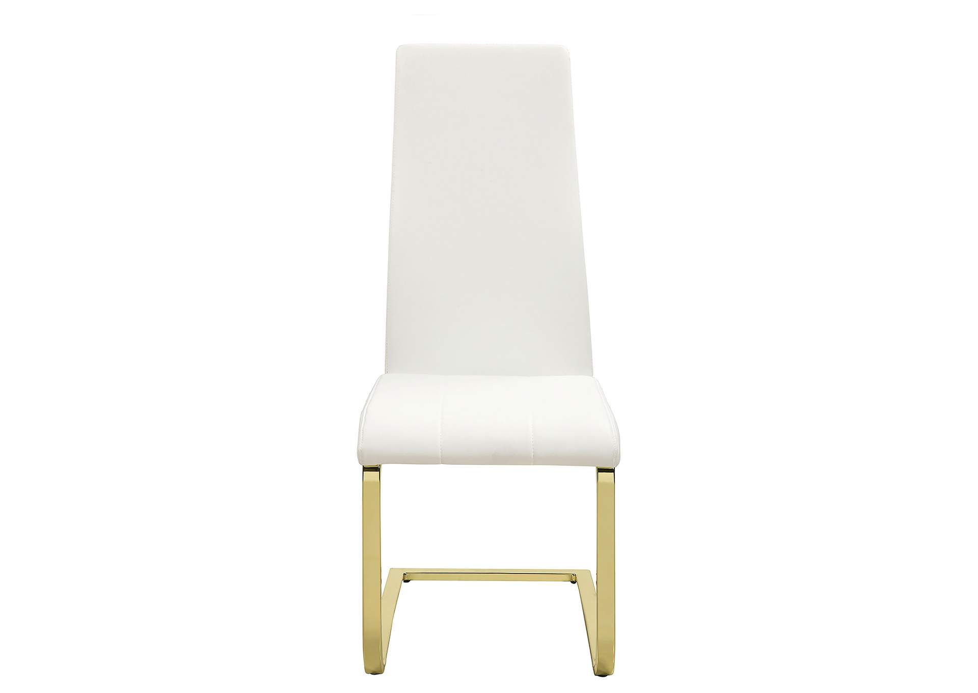 Blair Side Chairs White and Rustic Brass (Set of 4),Coaster Furniture