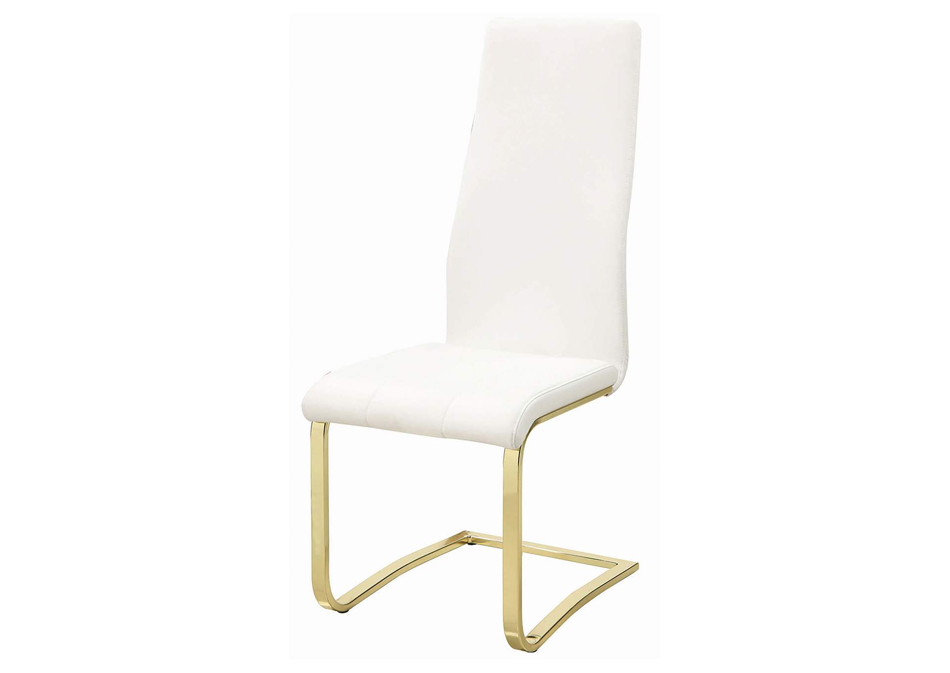 Blair Side Chairs White and Rustic Brass (Set of 4),Coaster Furniture