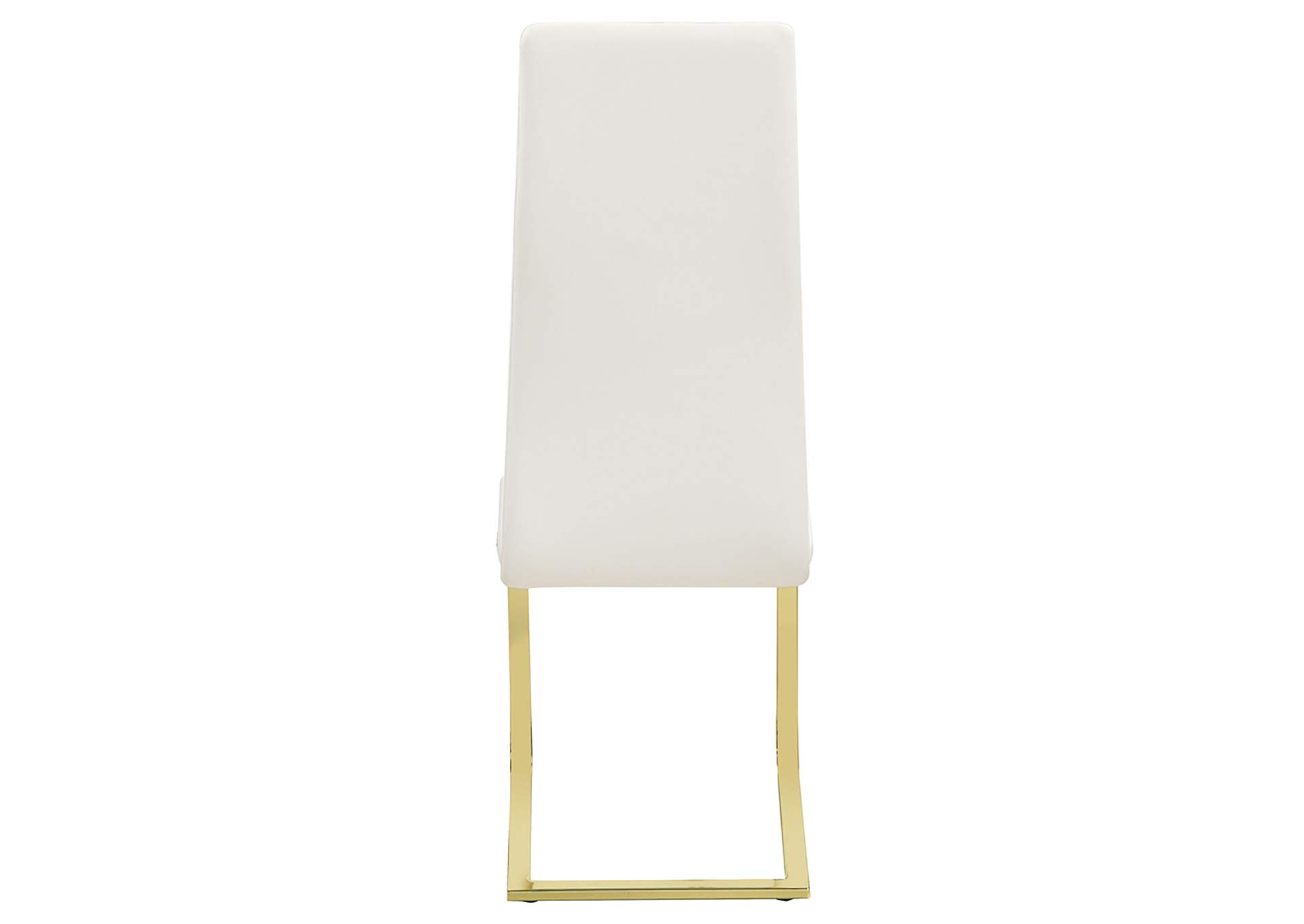 Blair Side Chairs White and Rustic Brass (Set of 4),Coaster Furniture